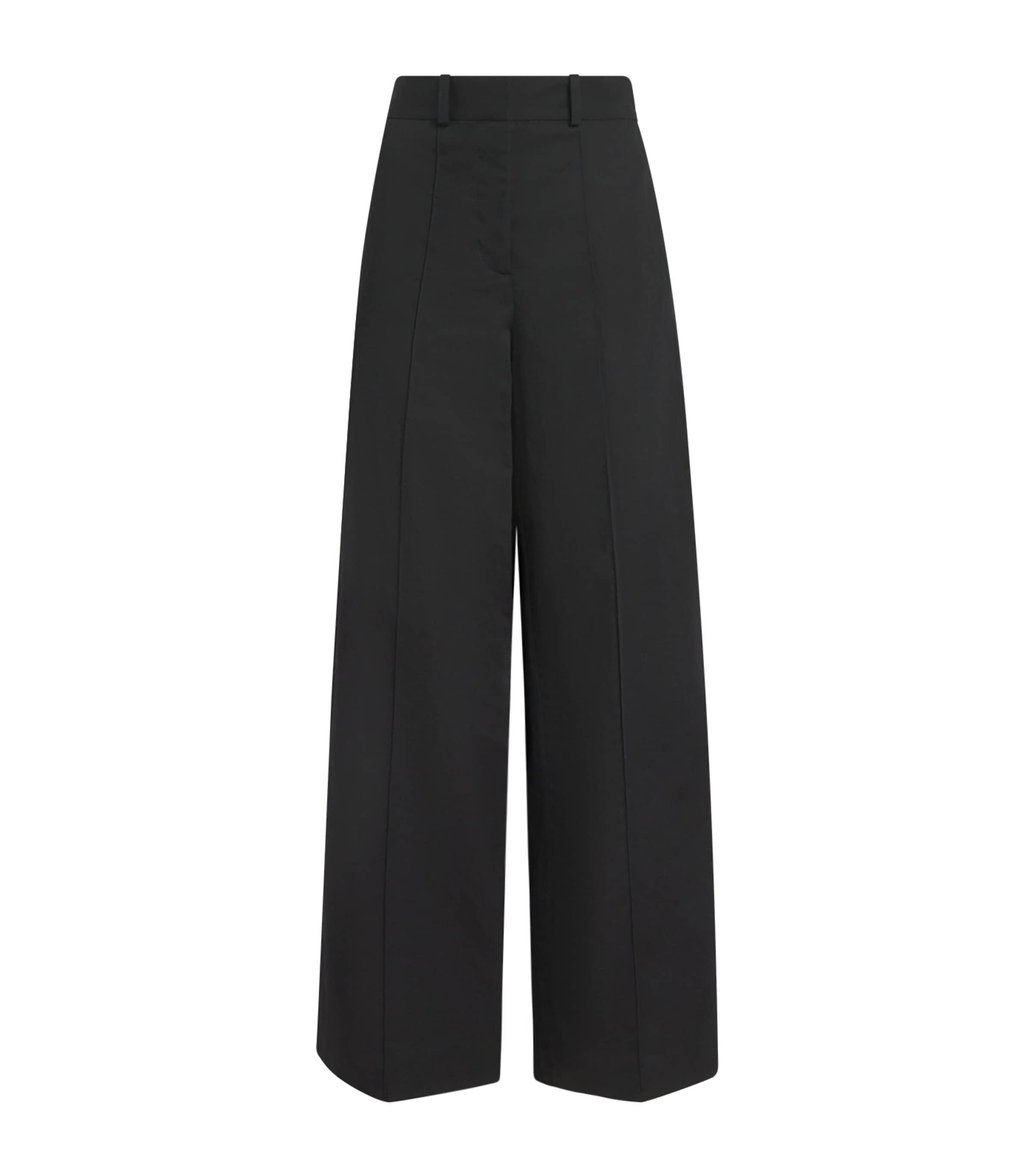 Joseph Womens Cotton-Linen Jnane Trousers Black Image 1