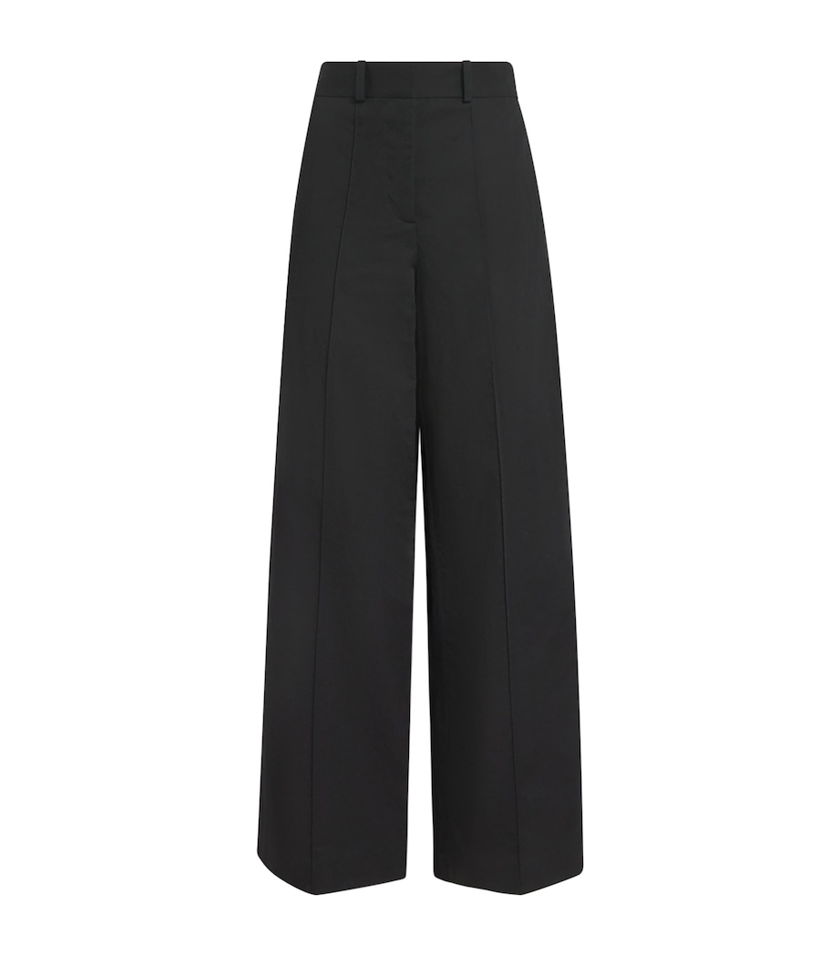 Joseph Womens Cotton-Linen Jnane Trousers Black Image 1