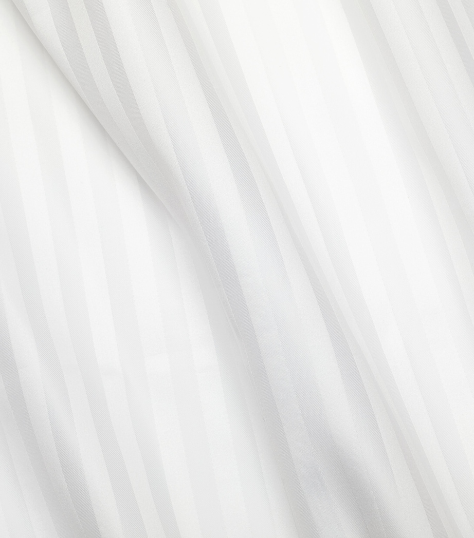 Raso Rigato Super King Flat Sheet (300cm x 270cm) WHITE Image 2