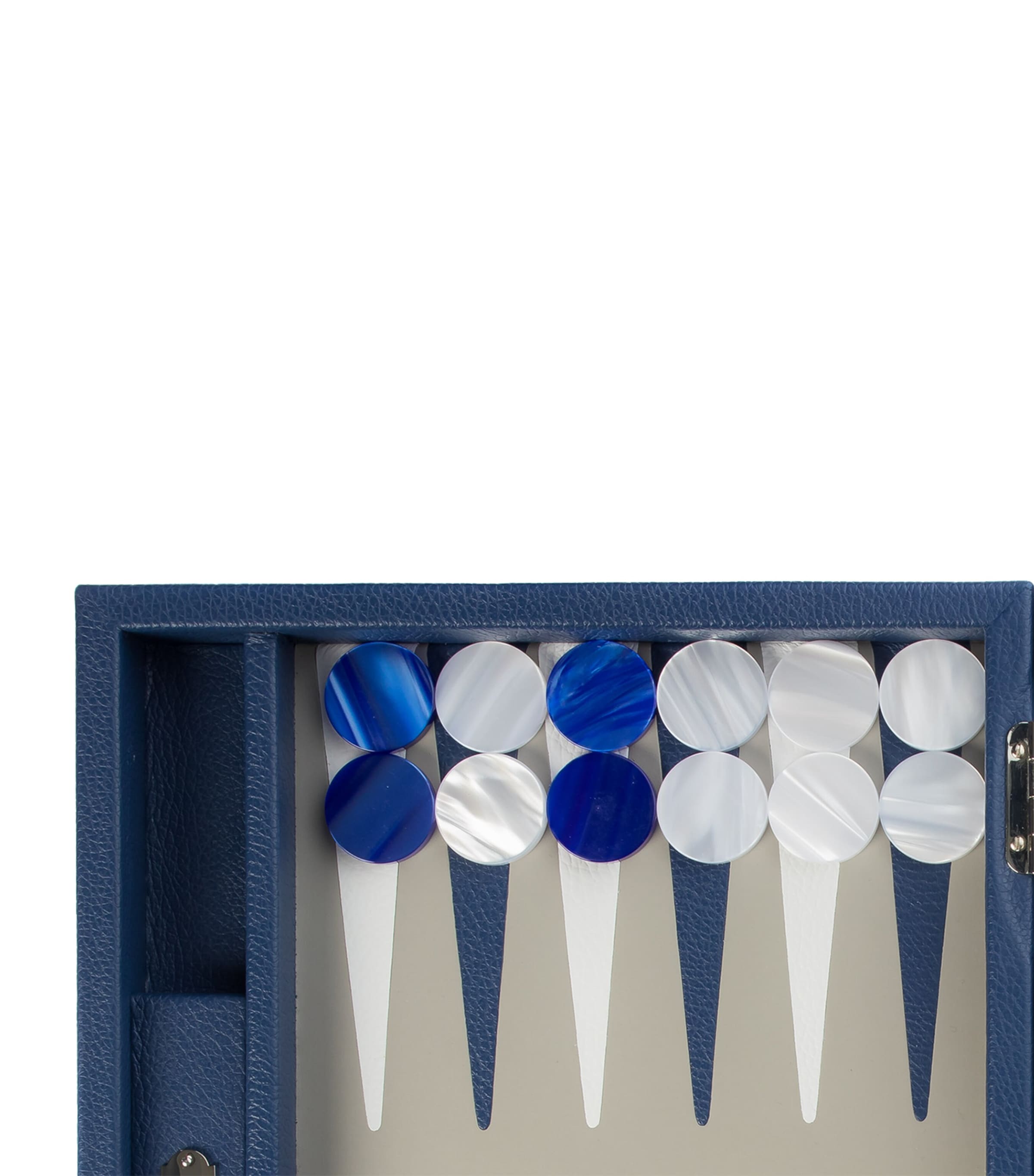 Leather Backgammon Set FRENCH BLUE Image 10