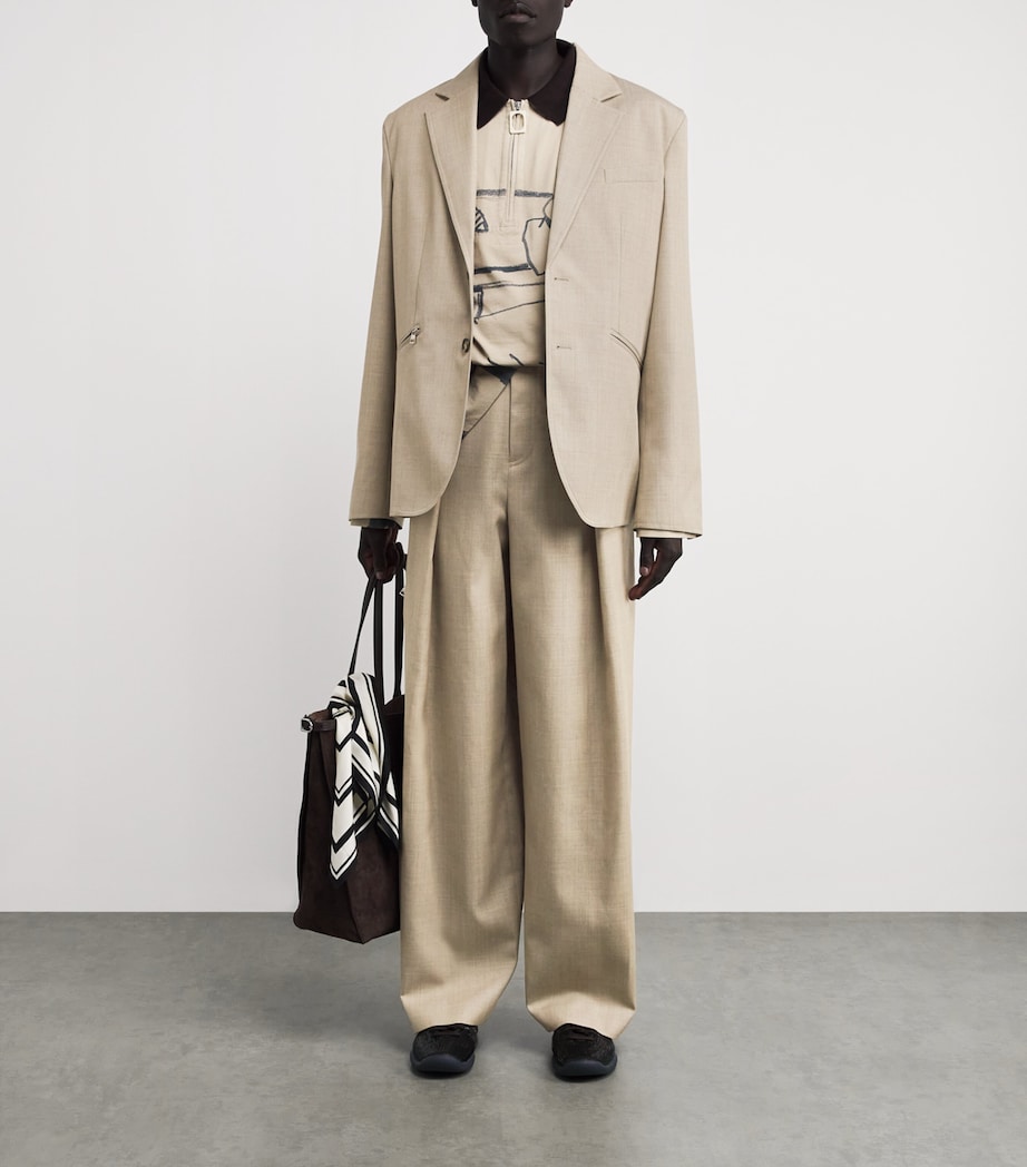 Wool Tailored Trousers CLAY MELANGE Image 2