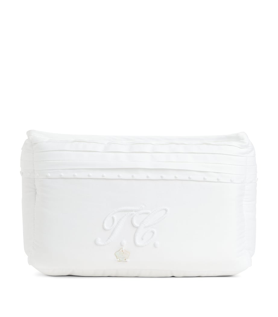 Cotton Monogram Basket WHITE Image 1