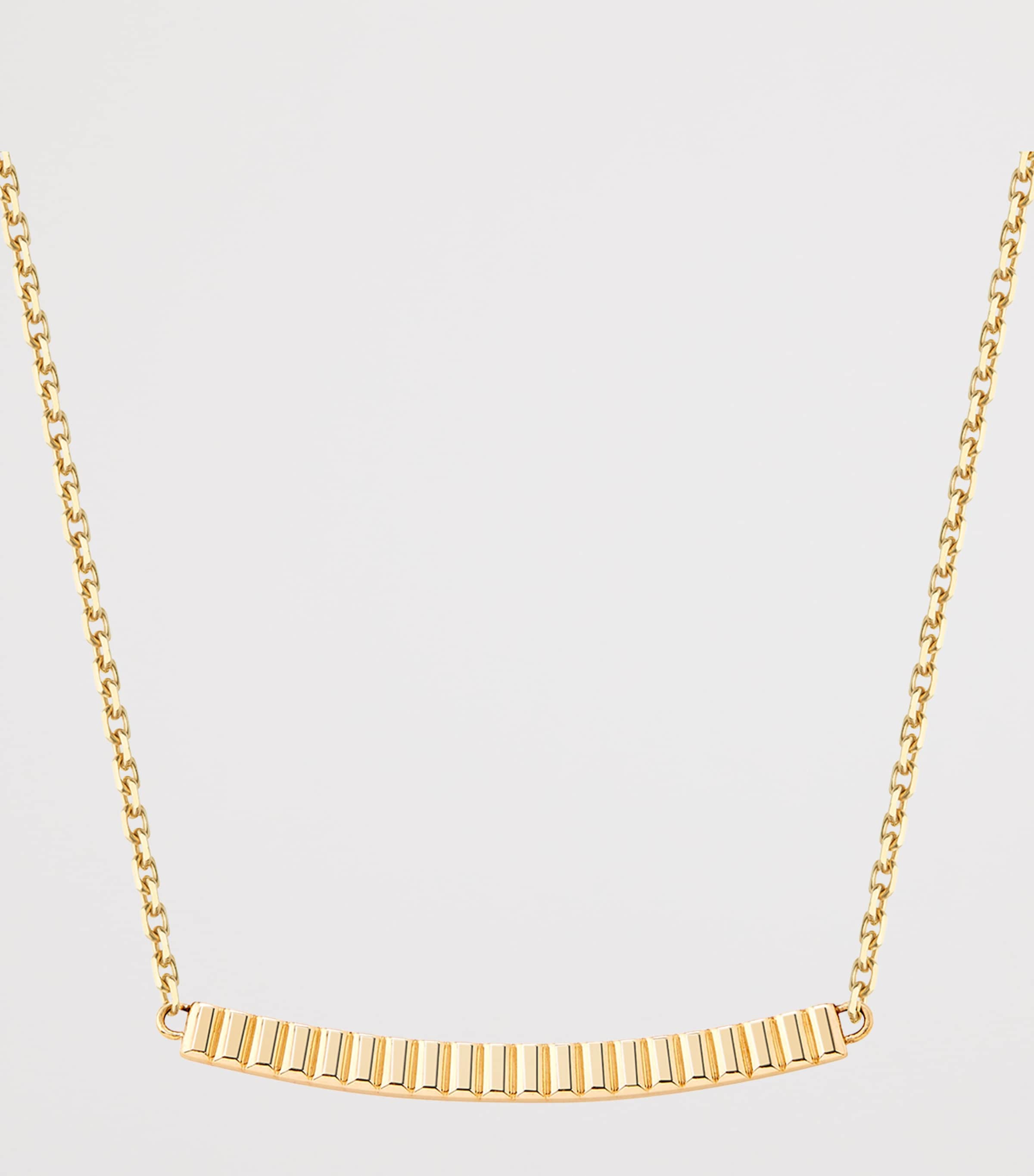 Yellow Gold Quatre Grosgrain Pendant Necklace YELLOW GOLD Image 3