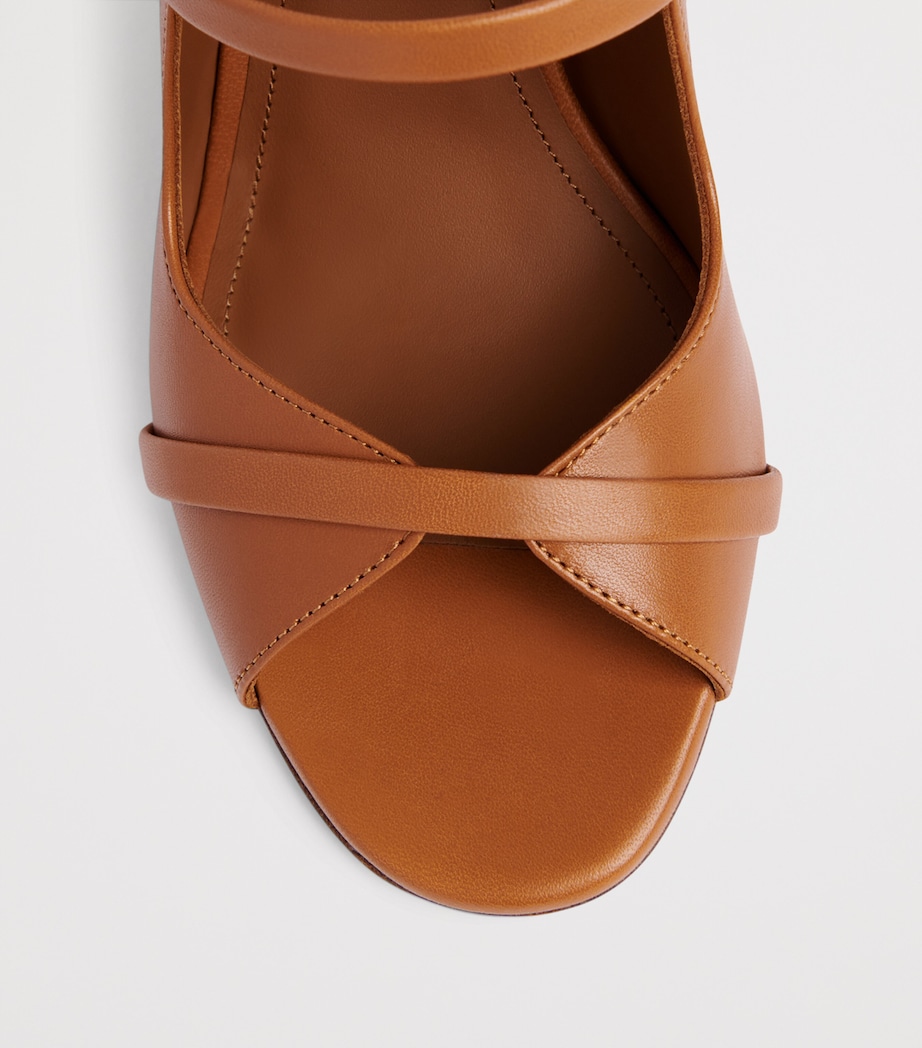 Leather Norah Heeled Sandals 70 CINNAMON Image 5
