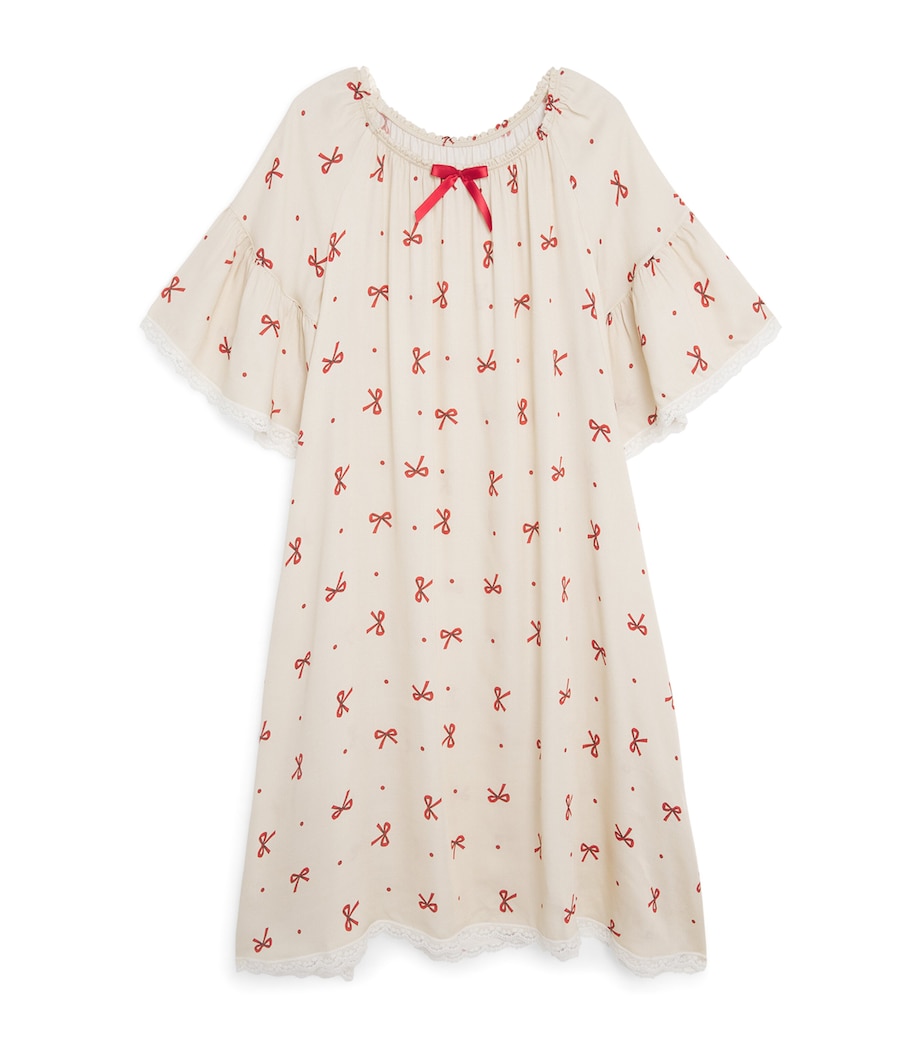 Jersey Printed Camelia Dress (2-12 Years) RED BOWS Image 1