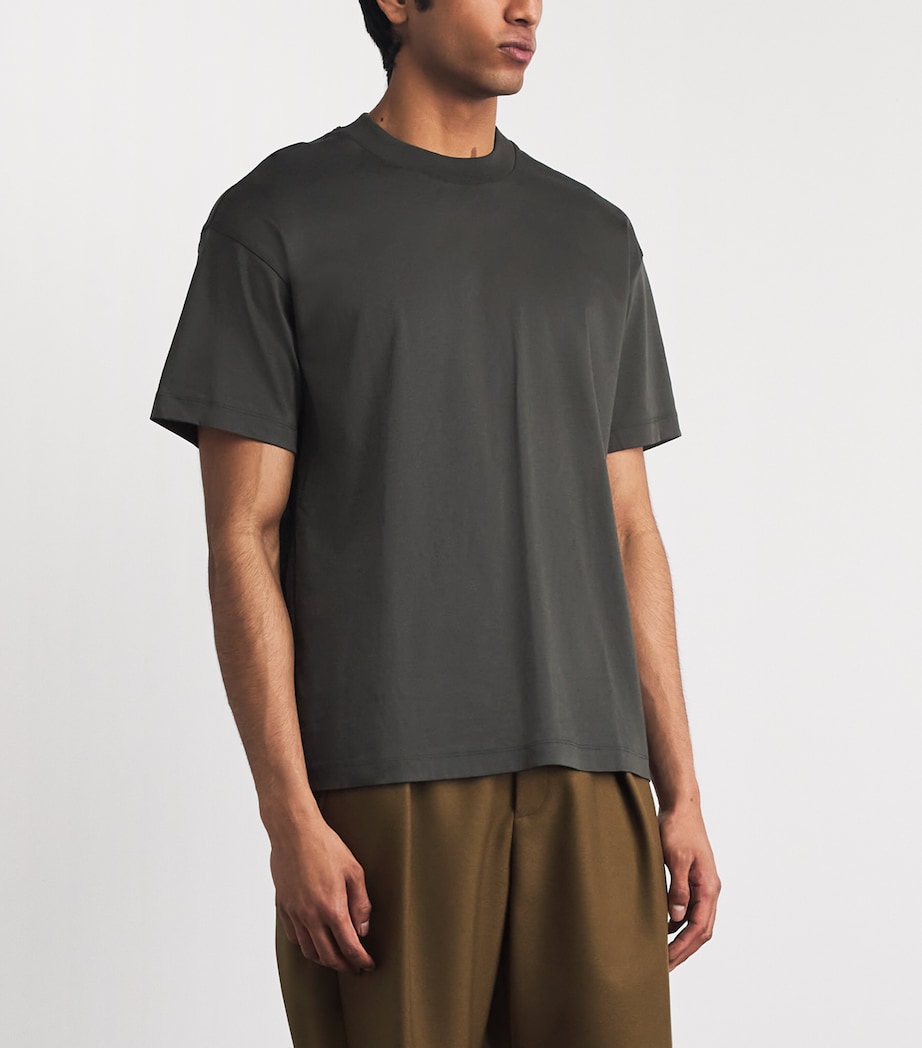 NN.07 Mens Organic Cotton Lionel T-Shirt Dark Army Image 4