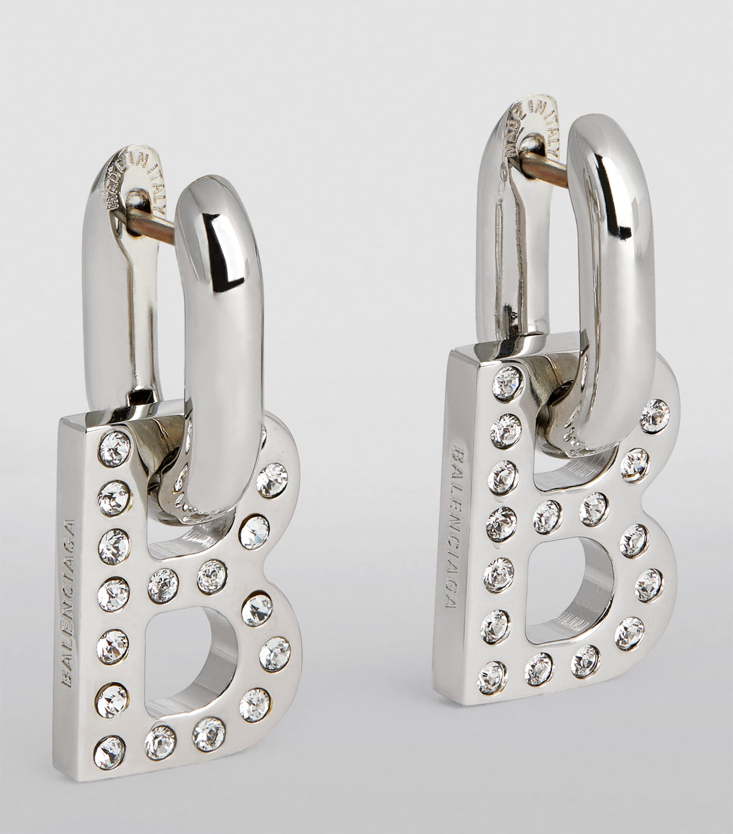 Balenciaga XS B Chain Drop Earrings | Harrods US