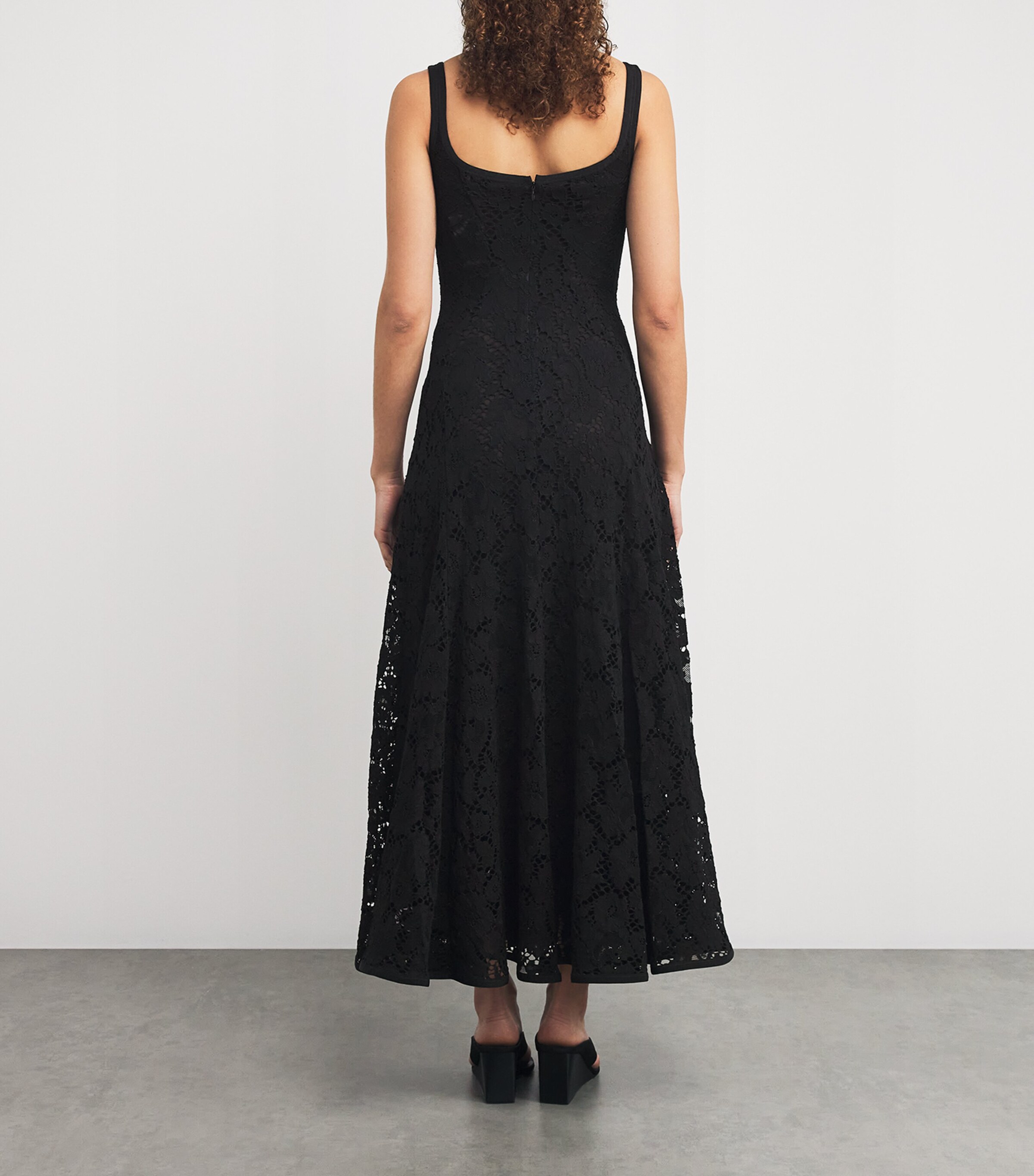 Tory Burch Womens Lace Maxi Dress Black Image 3
