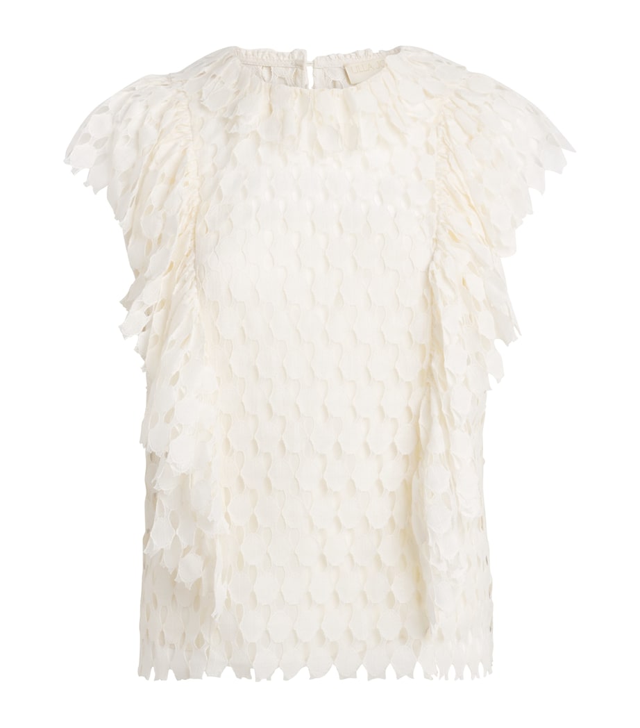 Ulla Johnson Womens Lace Daevy Blouse Chalk Image 1