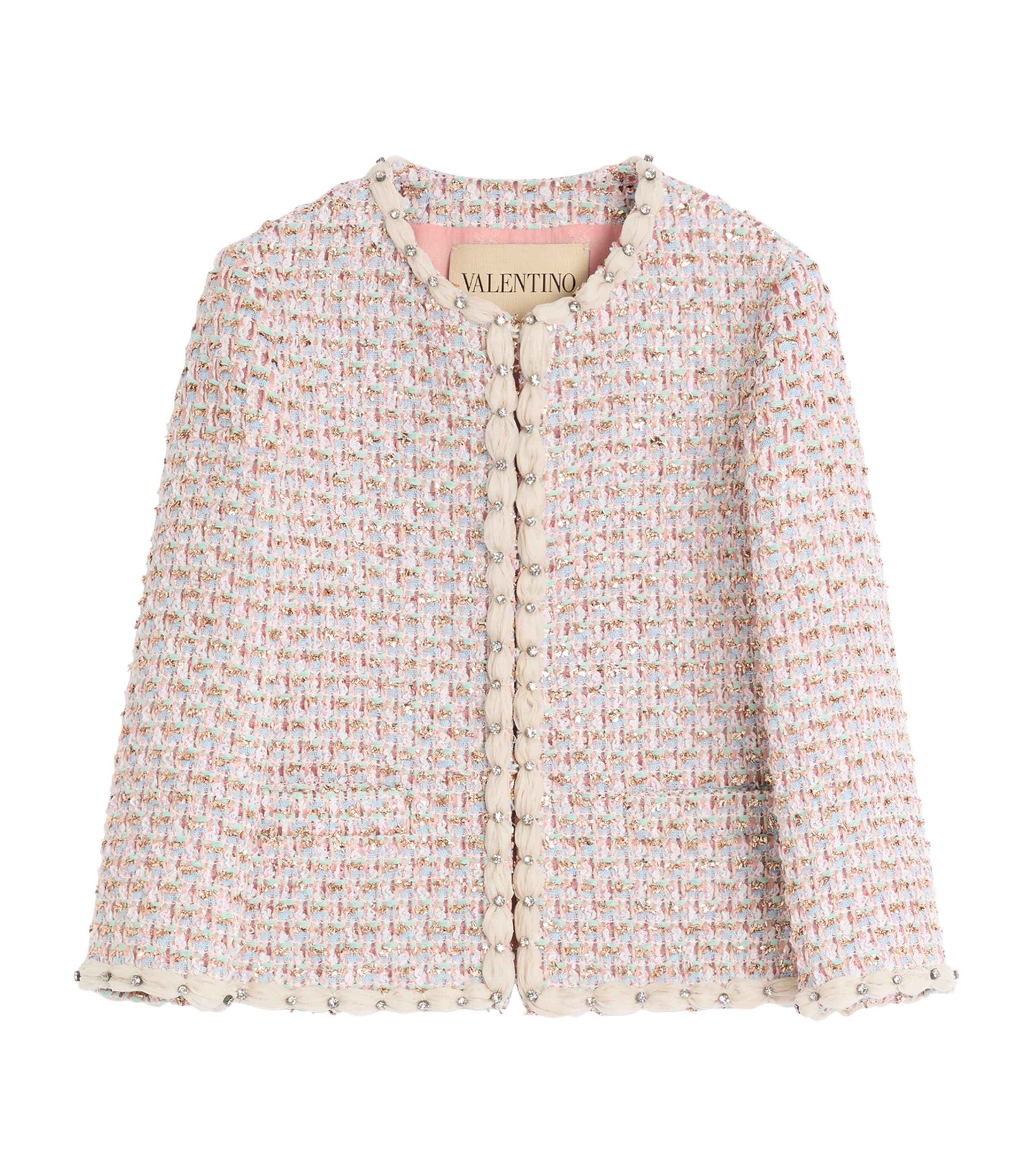 Valentino Garavani Embroidered Ribbon Tweed Jacket