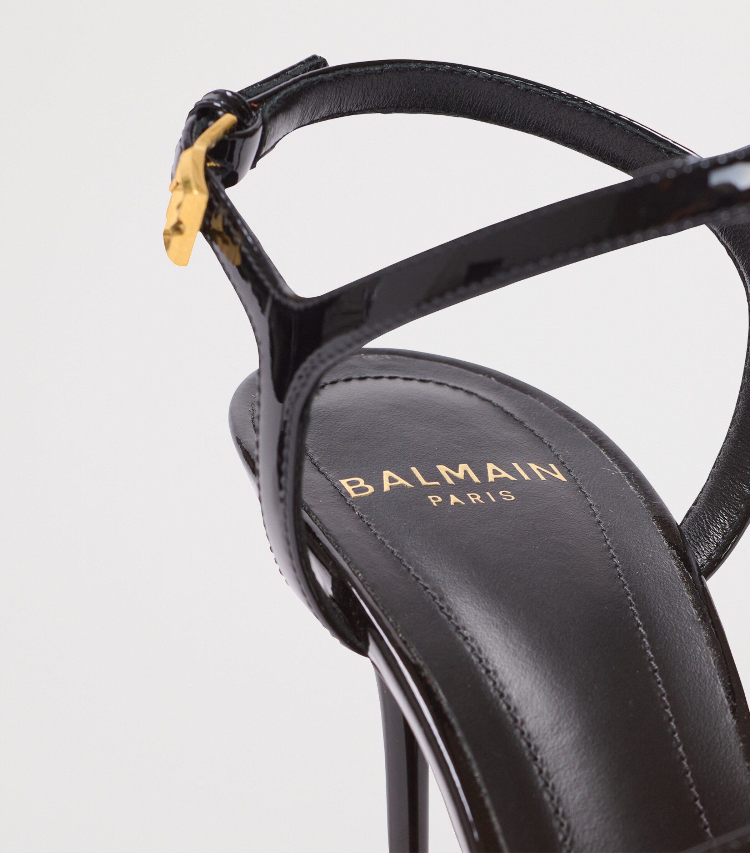 Patent Leather Sync Heeled Mules 95 0PA NOIR Image 7