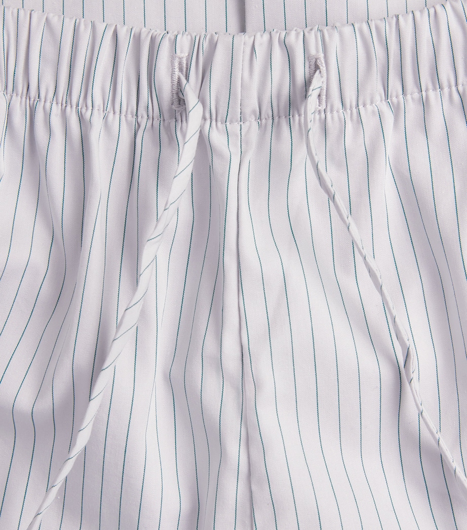Cotton-Blend Stripe Yoshi Trousers DOVE/FOREST STRIPE Image 5