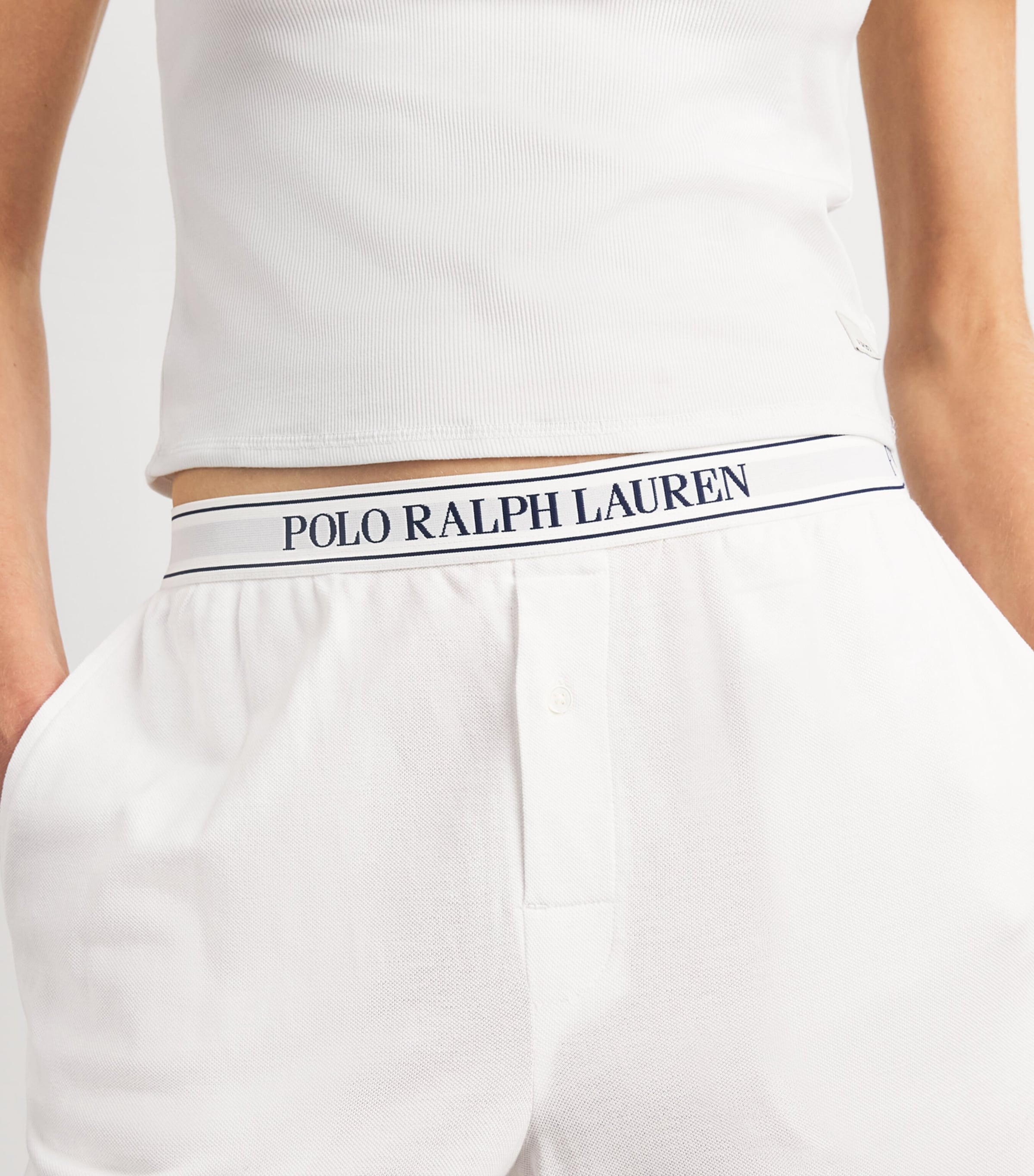 Polo Ralph Lauren Womens Pyjama Bottoms White Cloud Image 3