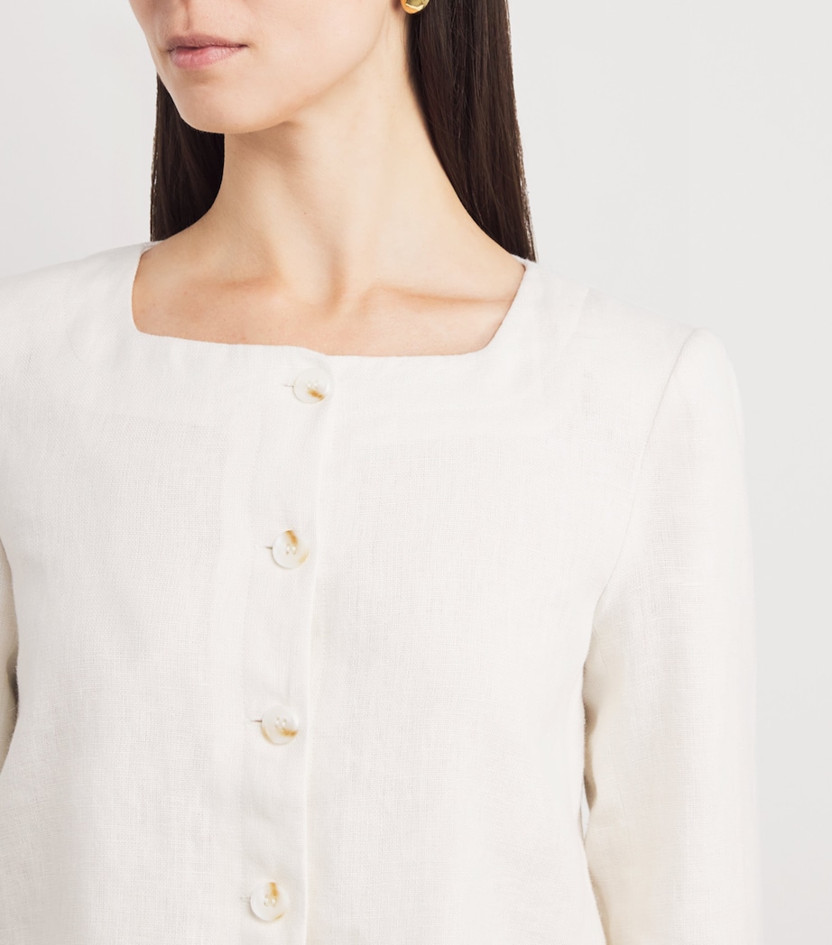 Linen Emma Jacket CREAM Image 6