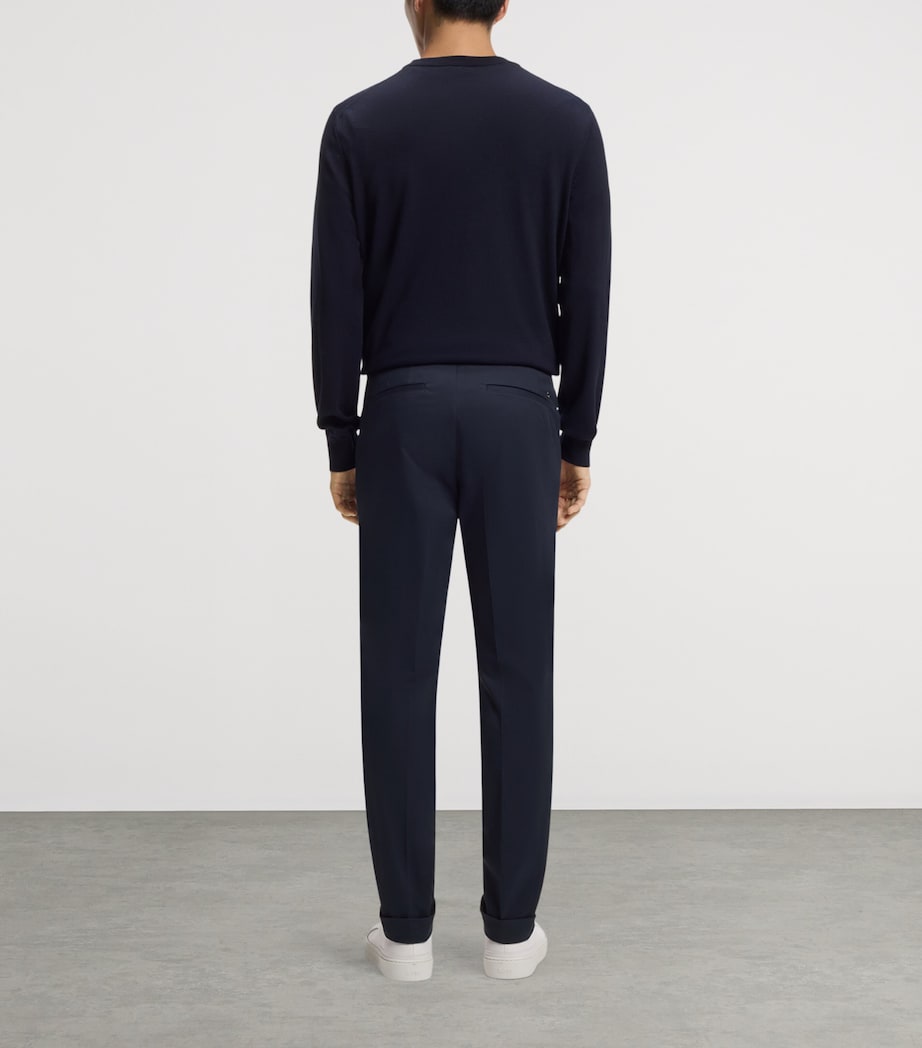 BOSS Mens Stretch-Cotton Slim Fit Trousers Image 3