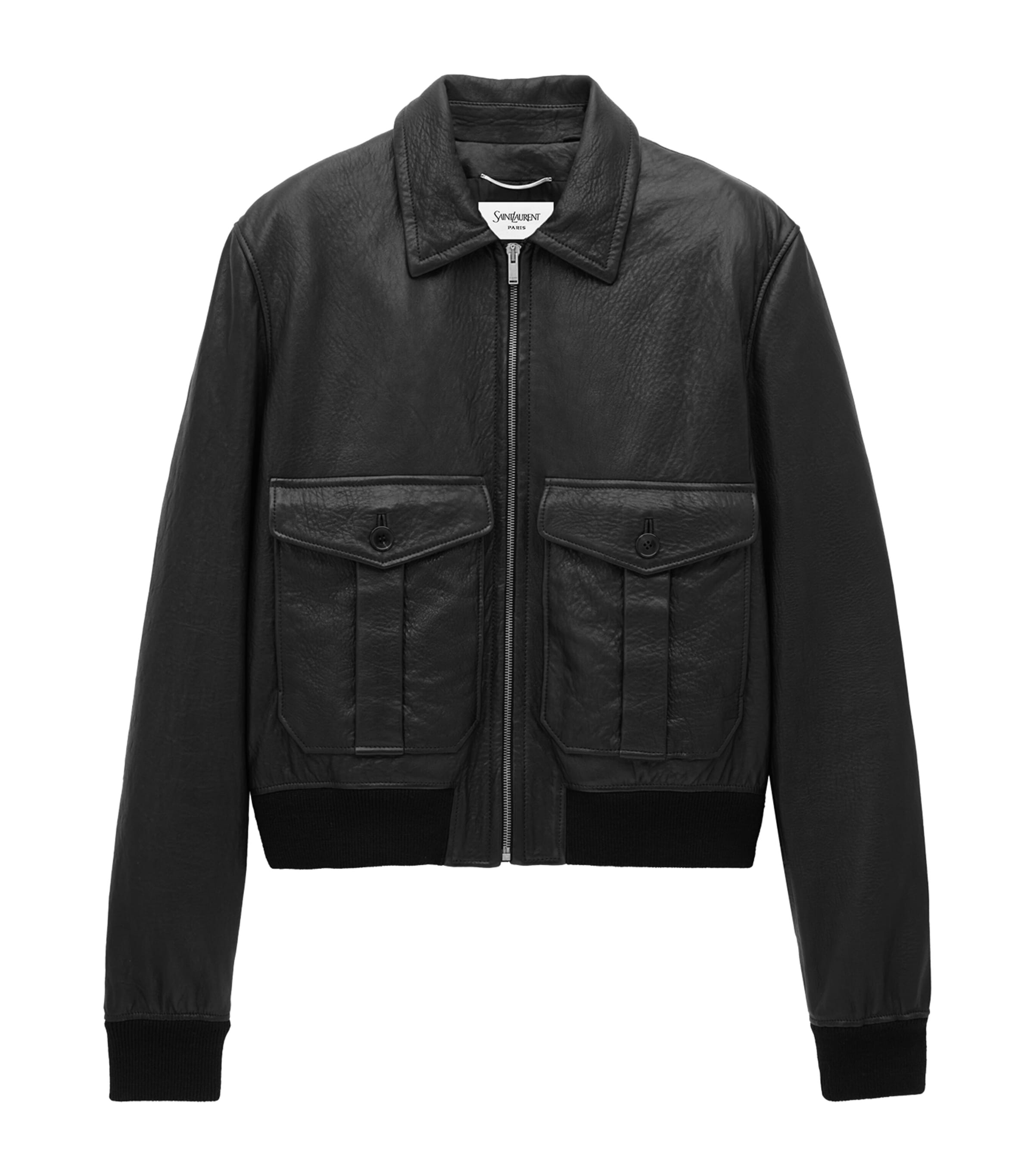 Shearling-Collar Leather Jacket 1000 Image 5