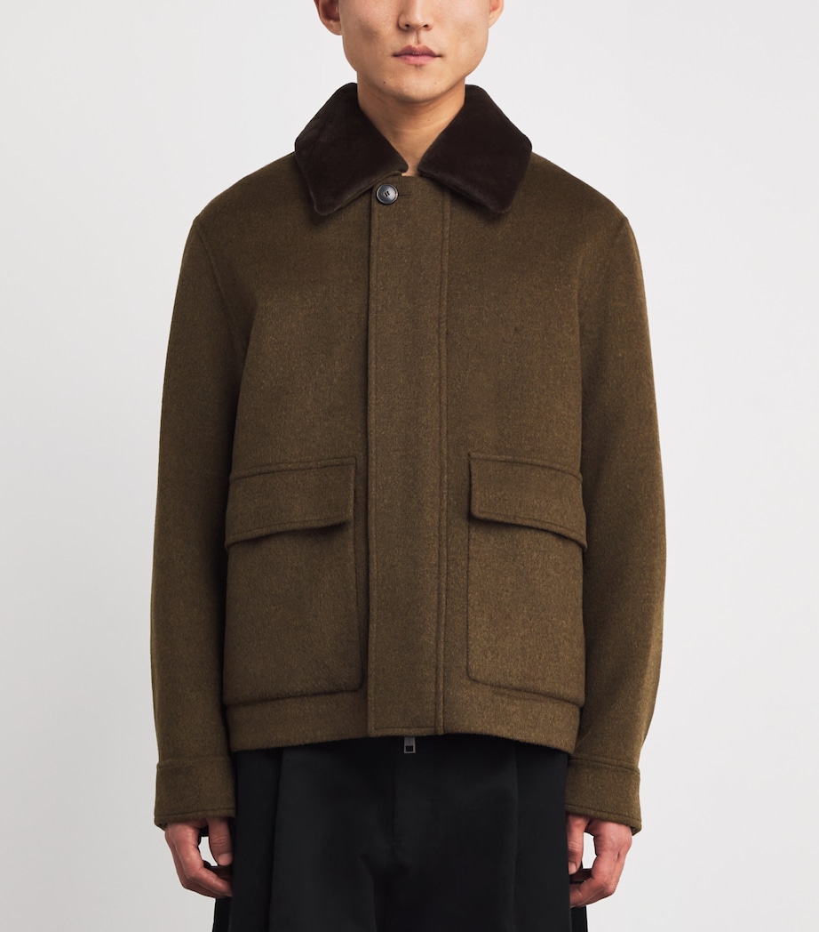 Wool-Cashmere Mink-Collar Jacket B3197 JAISAL Image 3