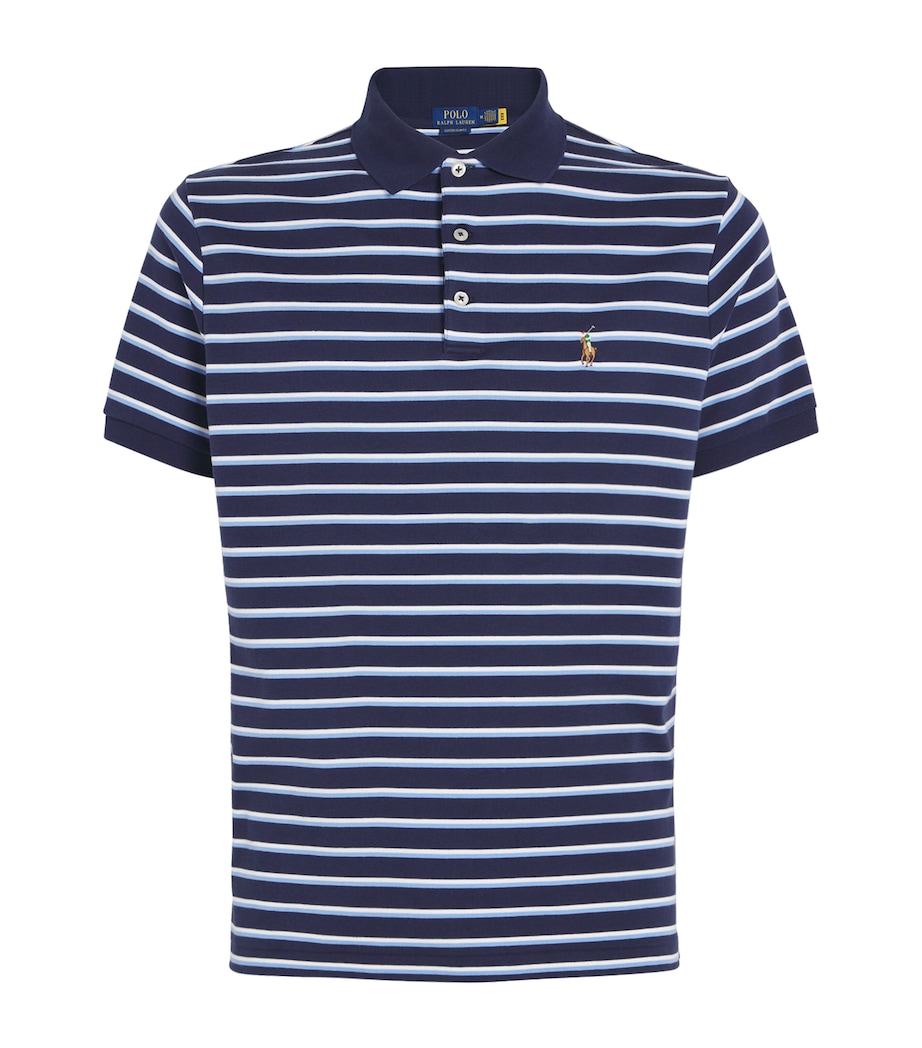 Pima Cotton Custom-Fit Striped Polo Shirt MULTI Image 1