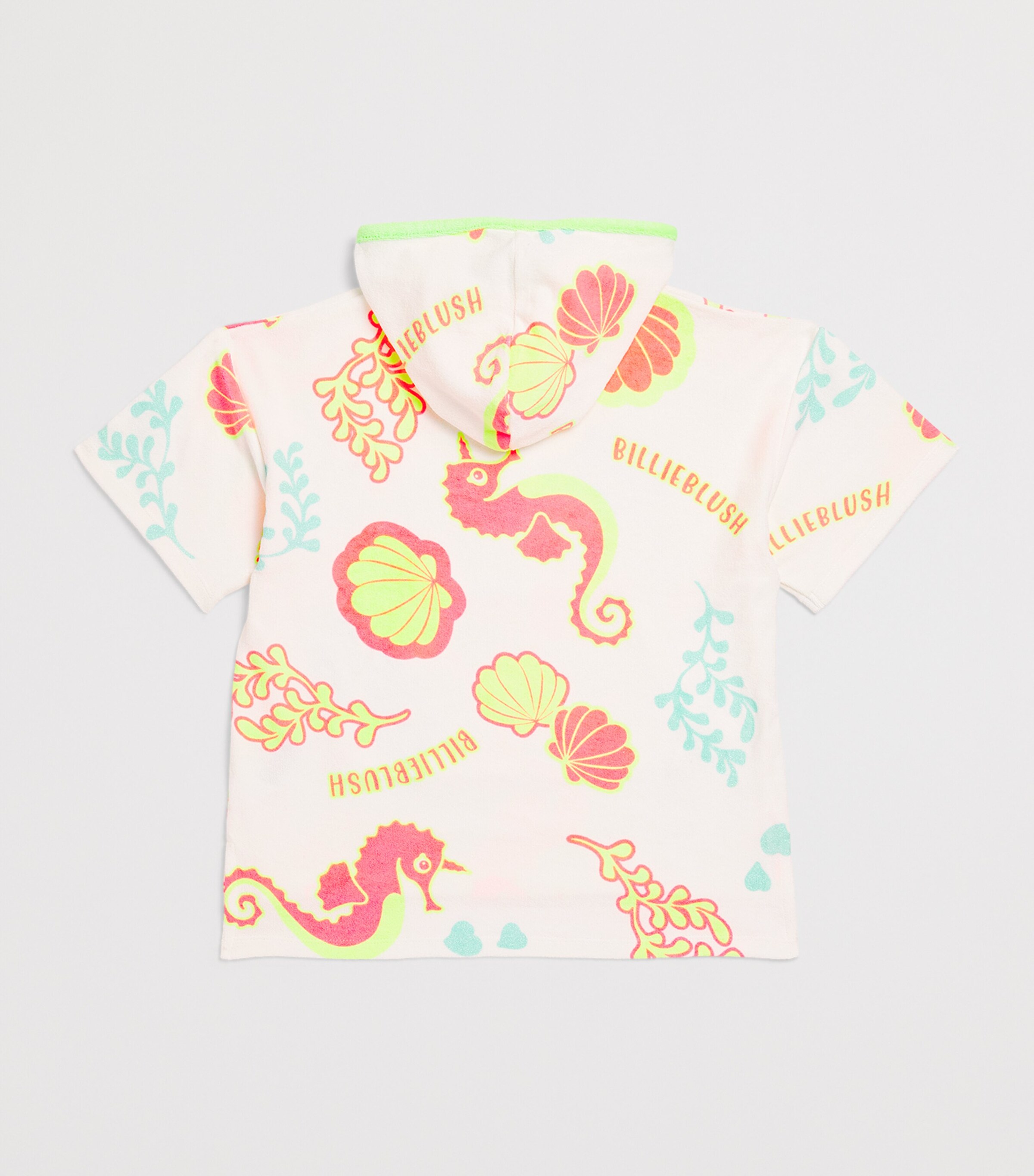 Billieblush Hooded Towelling Cape (2-8 Years) Ivory Image 2