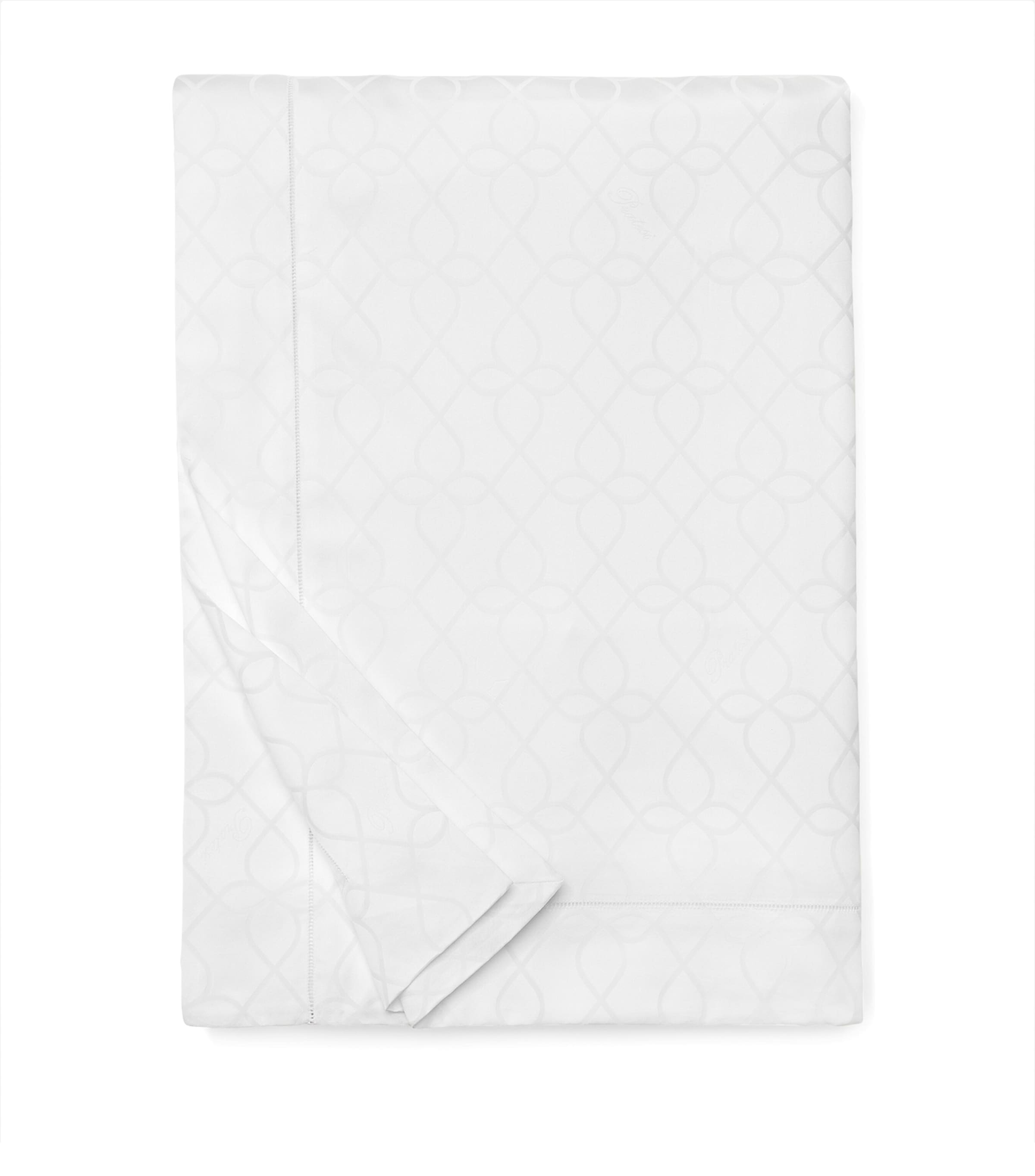 Cotton Romanica Super King Duvet Cover (260cm x 220cm) WHITE Image 1