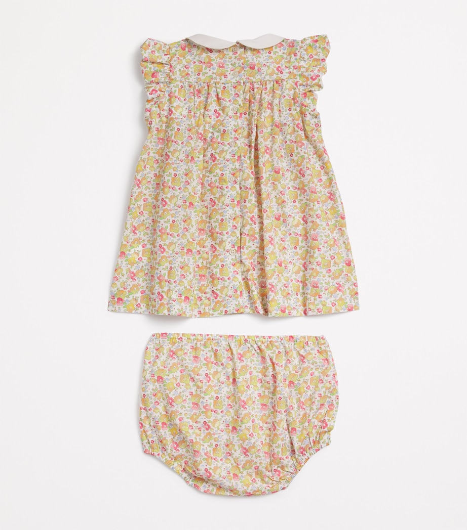 Marie-Chantal Cotton Arabella Olympia Dress and Bloomers Set (3-24 Months) Yellow Image 2