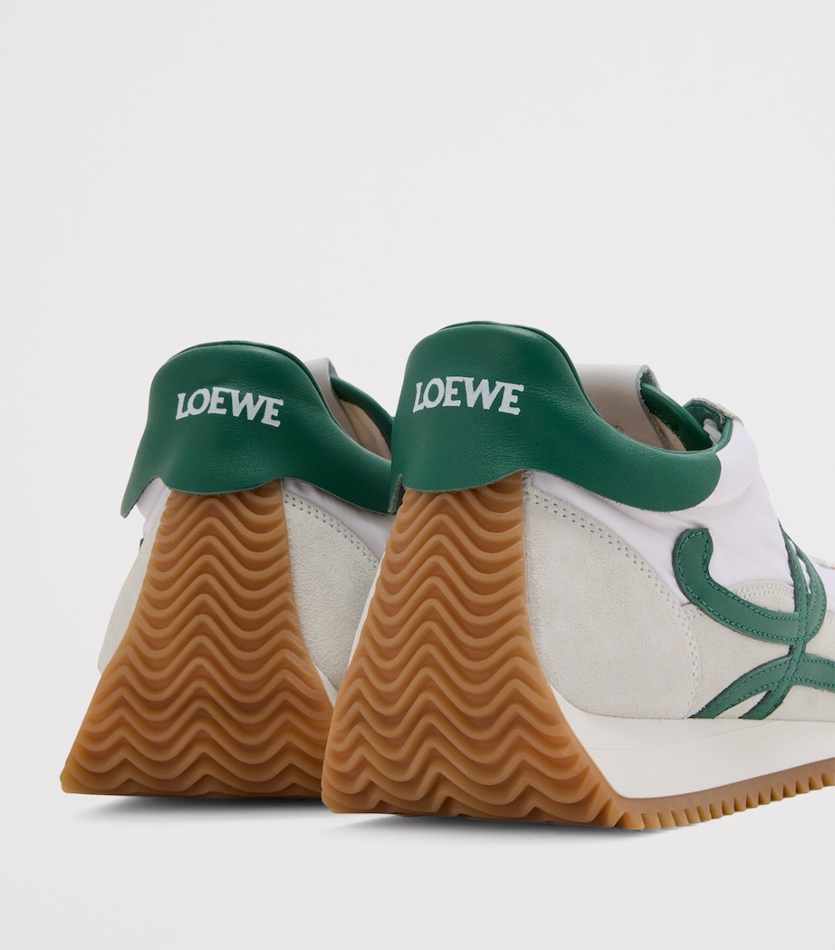 Flow Runner Sneakers WHITE/DARK GREEN Image 4