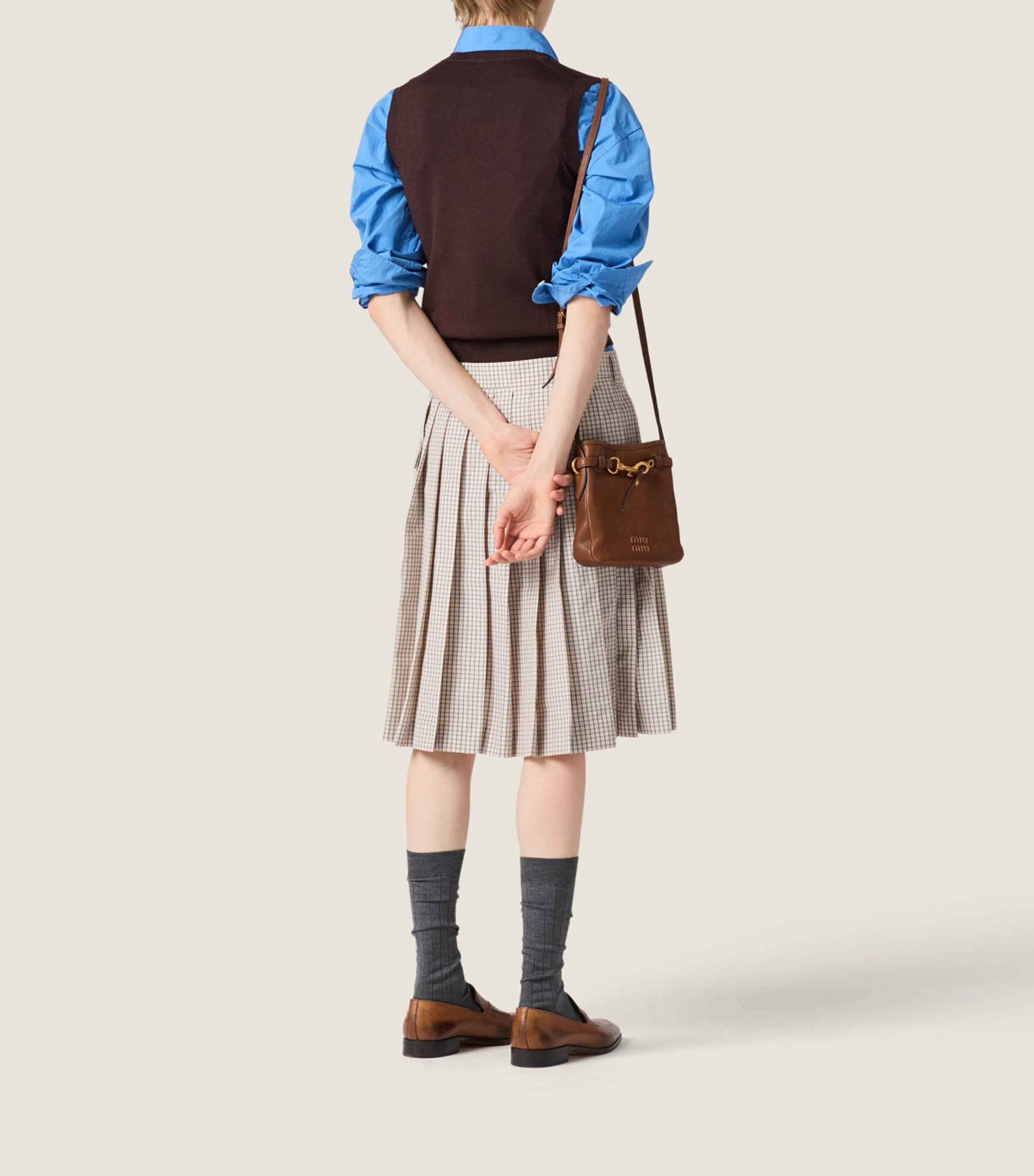 Miu Miu Womens Wool Logo Sweater Vest Image 3