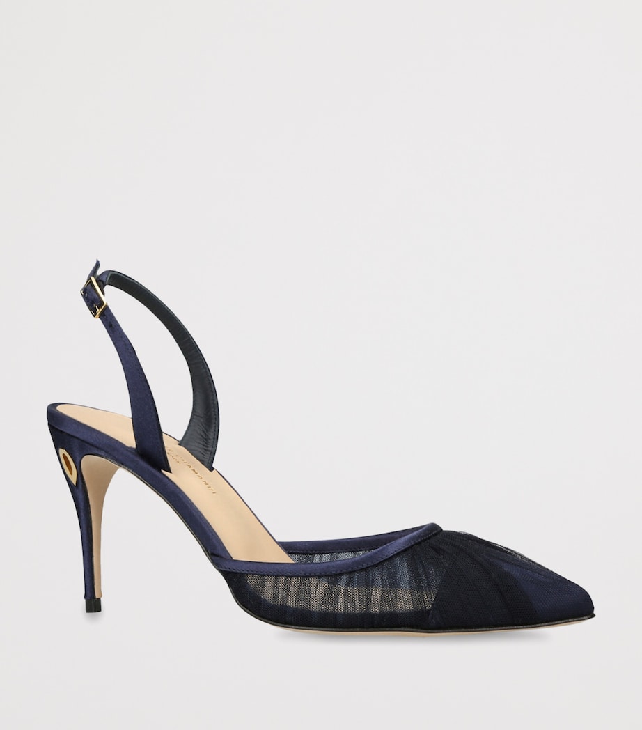 Jennifer Chamandi Vittorio Slingback Pumps 85 Navy Image 3