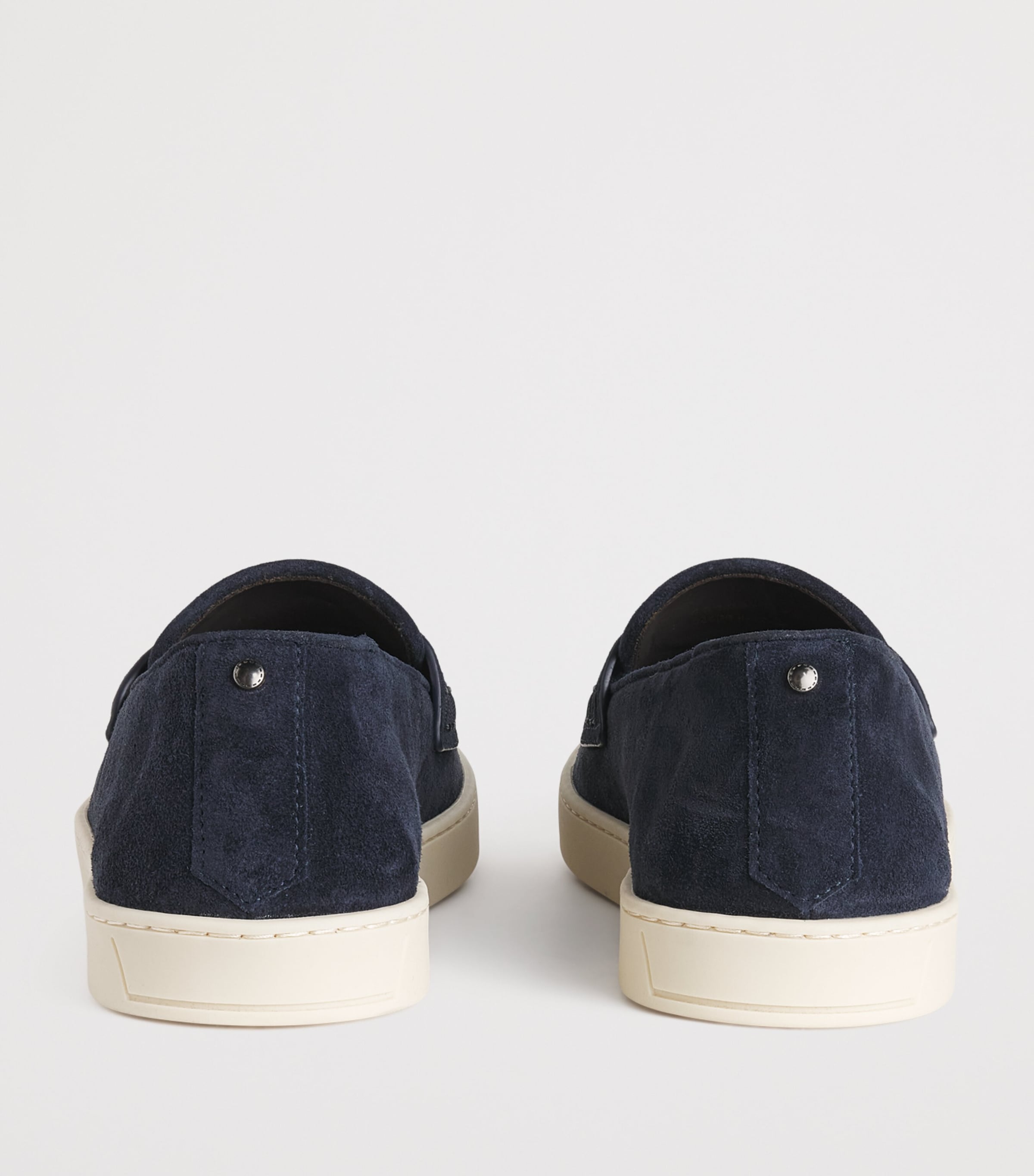 Canali Navy Suede Penny Loafers | Harrods DZ