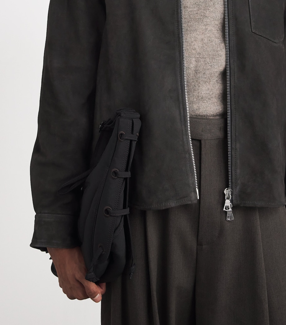 Suede Zip Overshirt ANTHRACITE Image 6