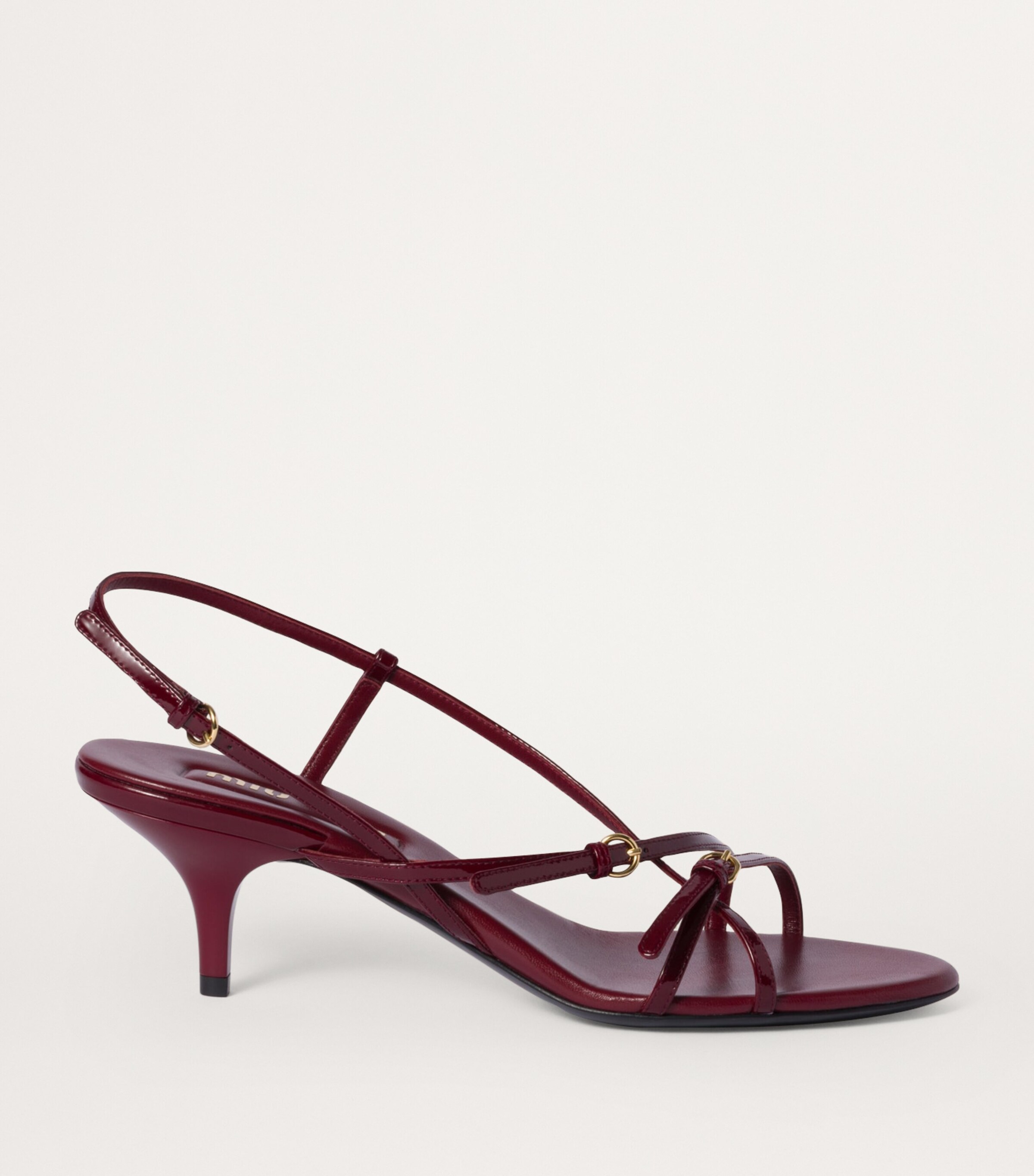 Miu Miu Patent Leather Heeled Sandals 55 Image 2