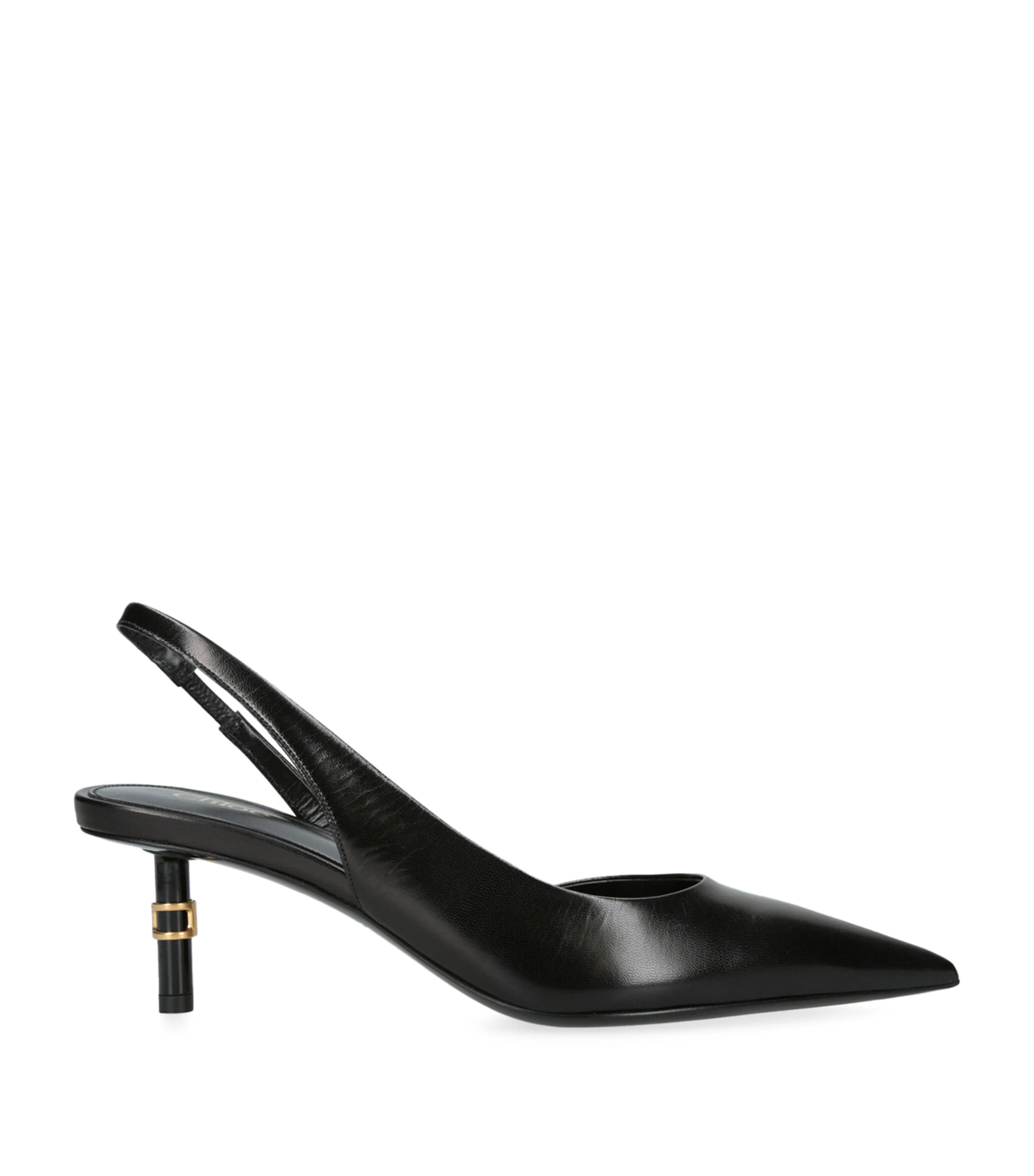 Chloé Leather Marcie Slingback Pumps 45 In Black