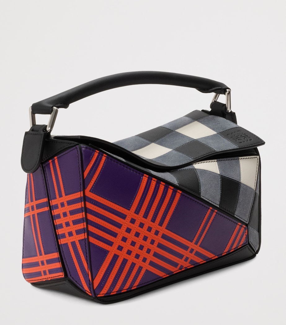 LOEWE x Cosima Von Bonin Small Leather Puzzle Top-Handle Bag Deep Purple/multi Image 2