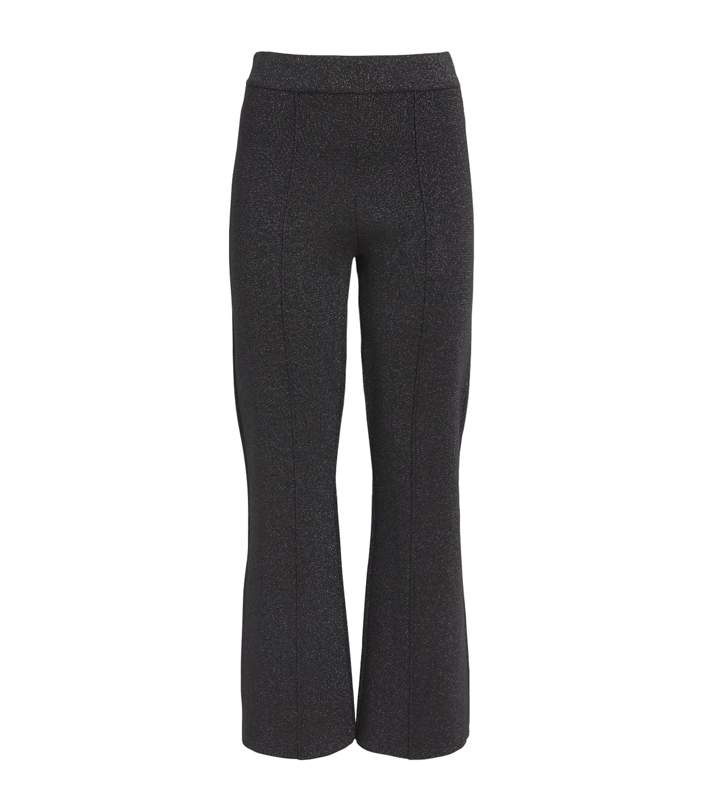 Shop L Agence Metallic Knit Ren Trousers In Black