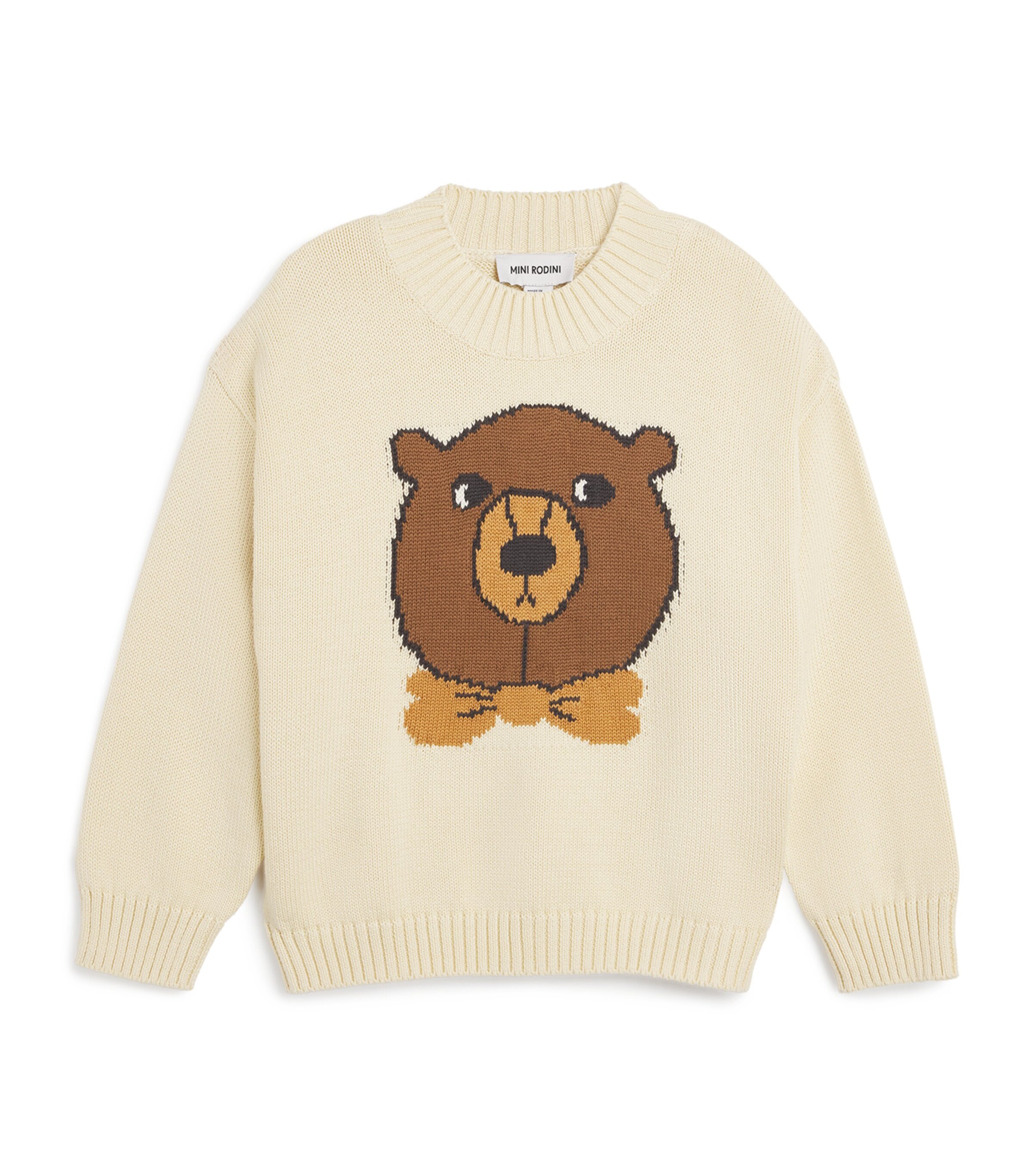 Bear Intarsia Sweater (3-11 Years) OFF-WHITE Image 1
