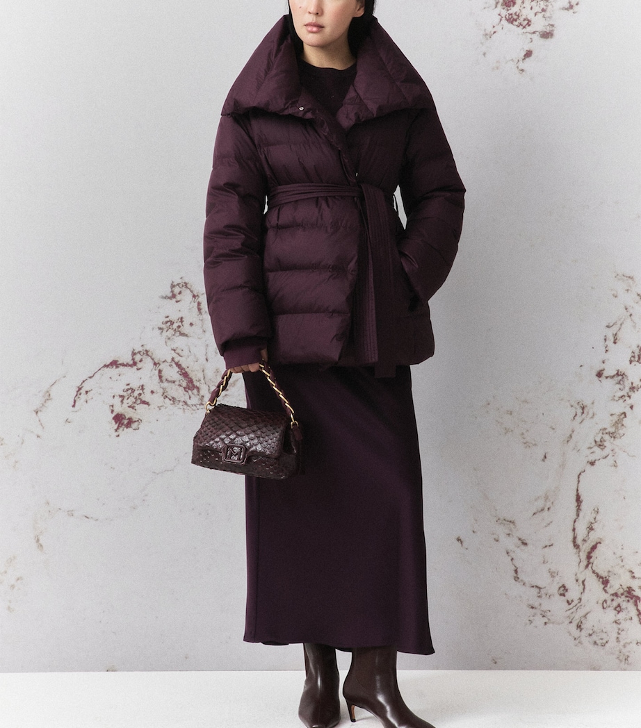 Marella Womens Down Quilted Jacket Blackberry Image 2