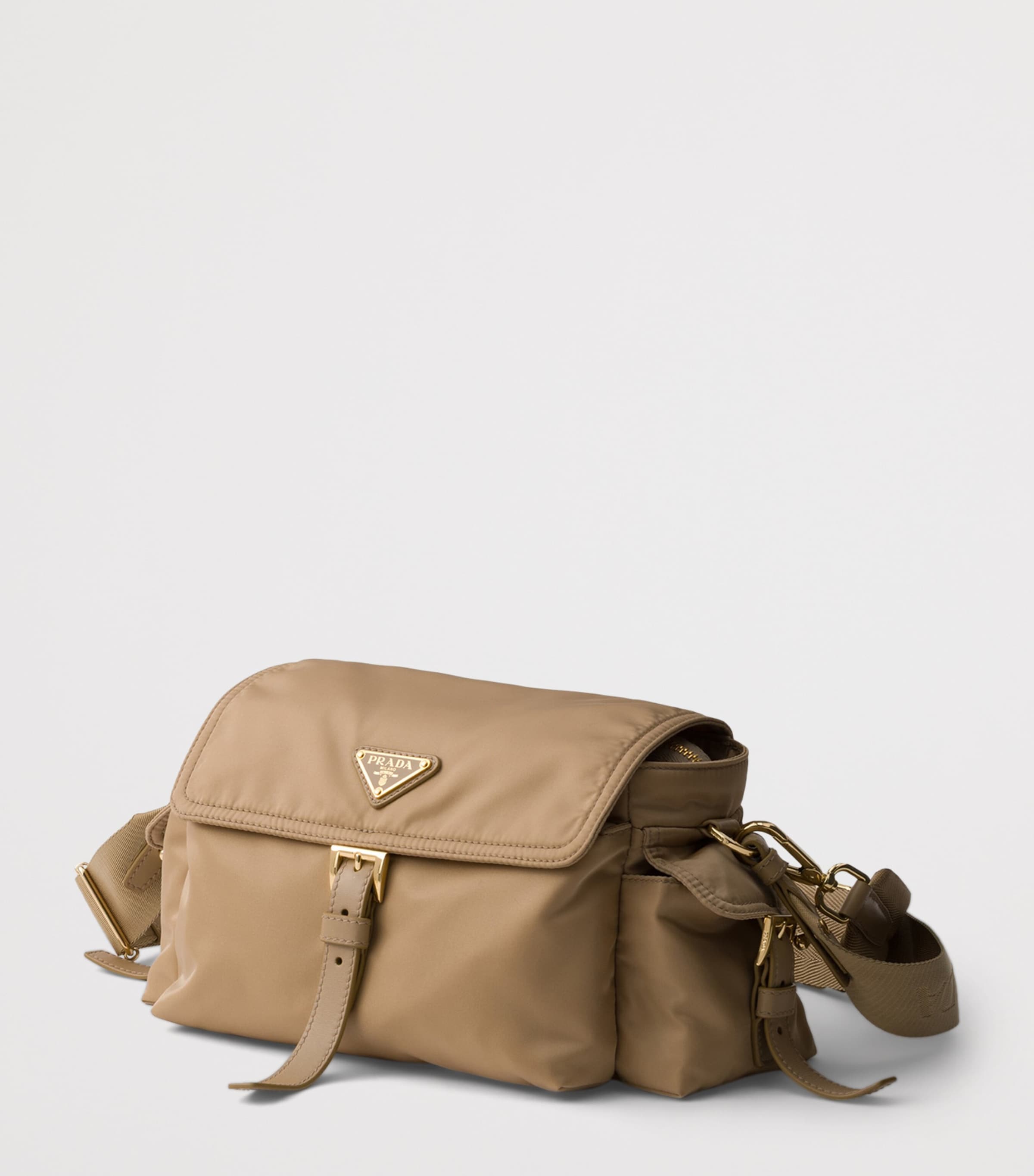 Prada Medium Re-Nylon Shoulder Bag Brown Image 2