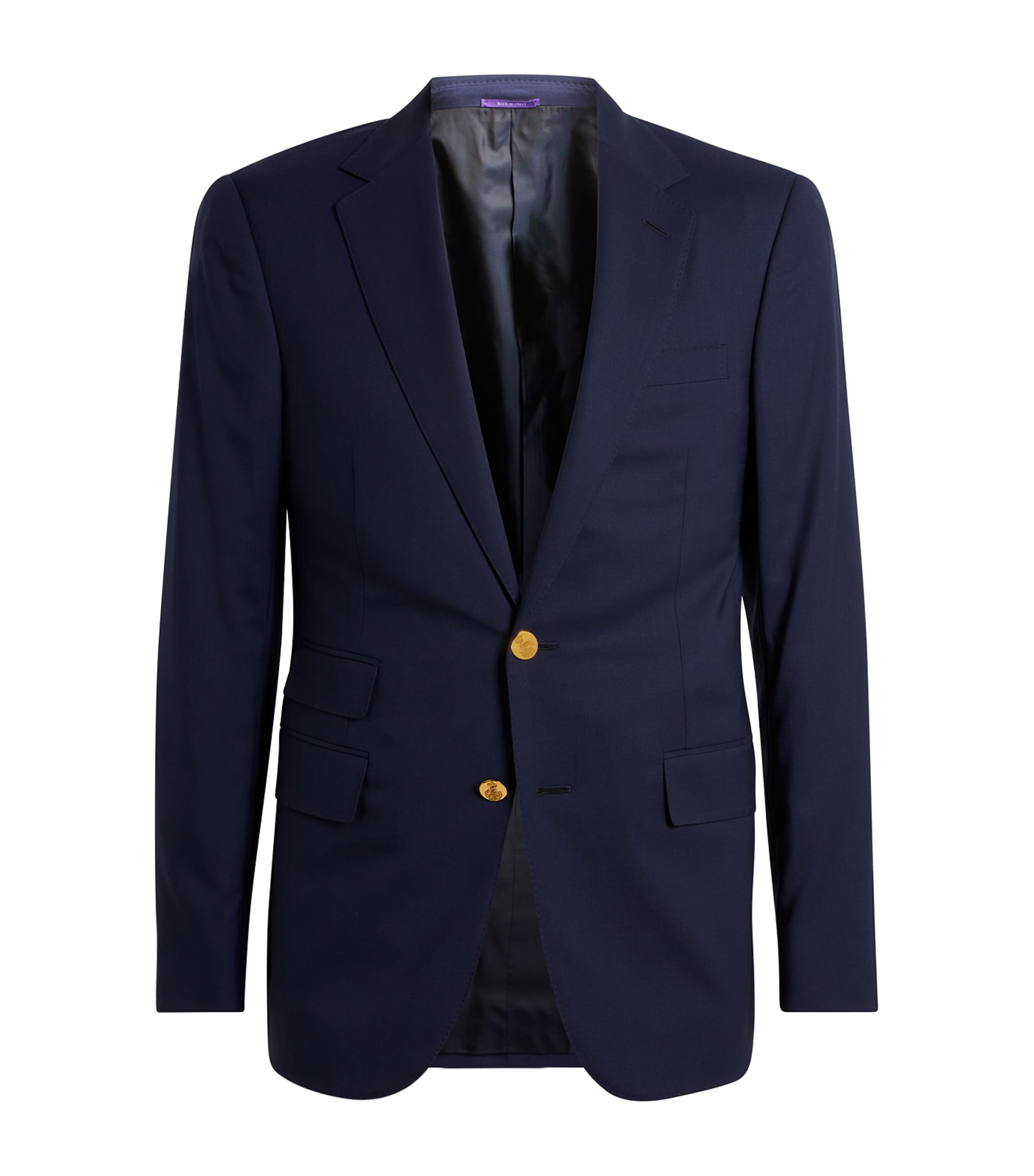 Ralph Lauren Purple Label Wool Serge Gregory Tailored Jacket In Blue