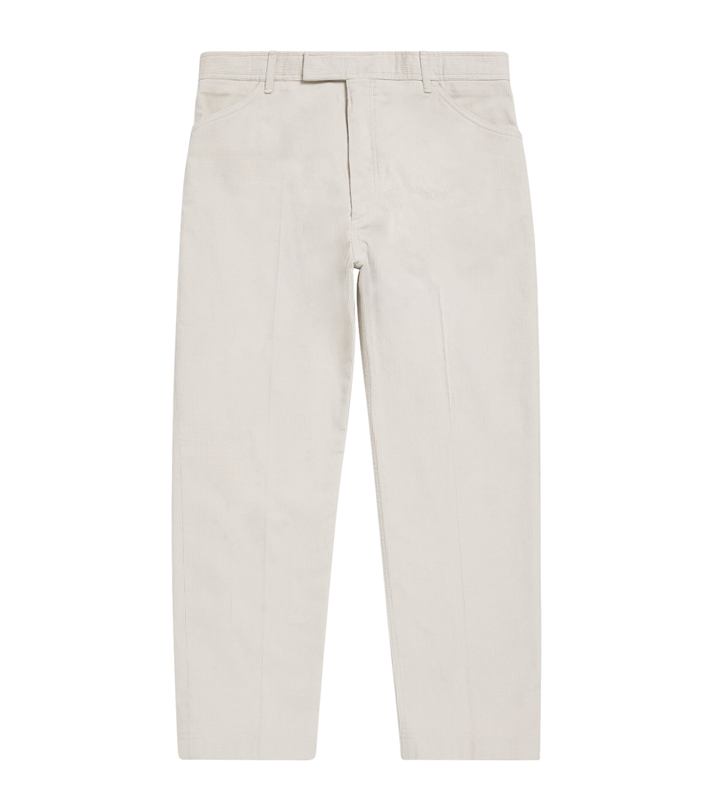 Thom Browne Mens Corduroy Tapered Chinos Natural White Image 1