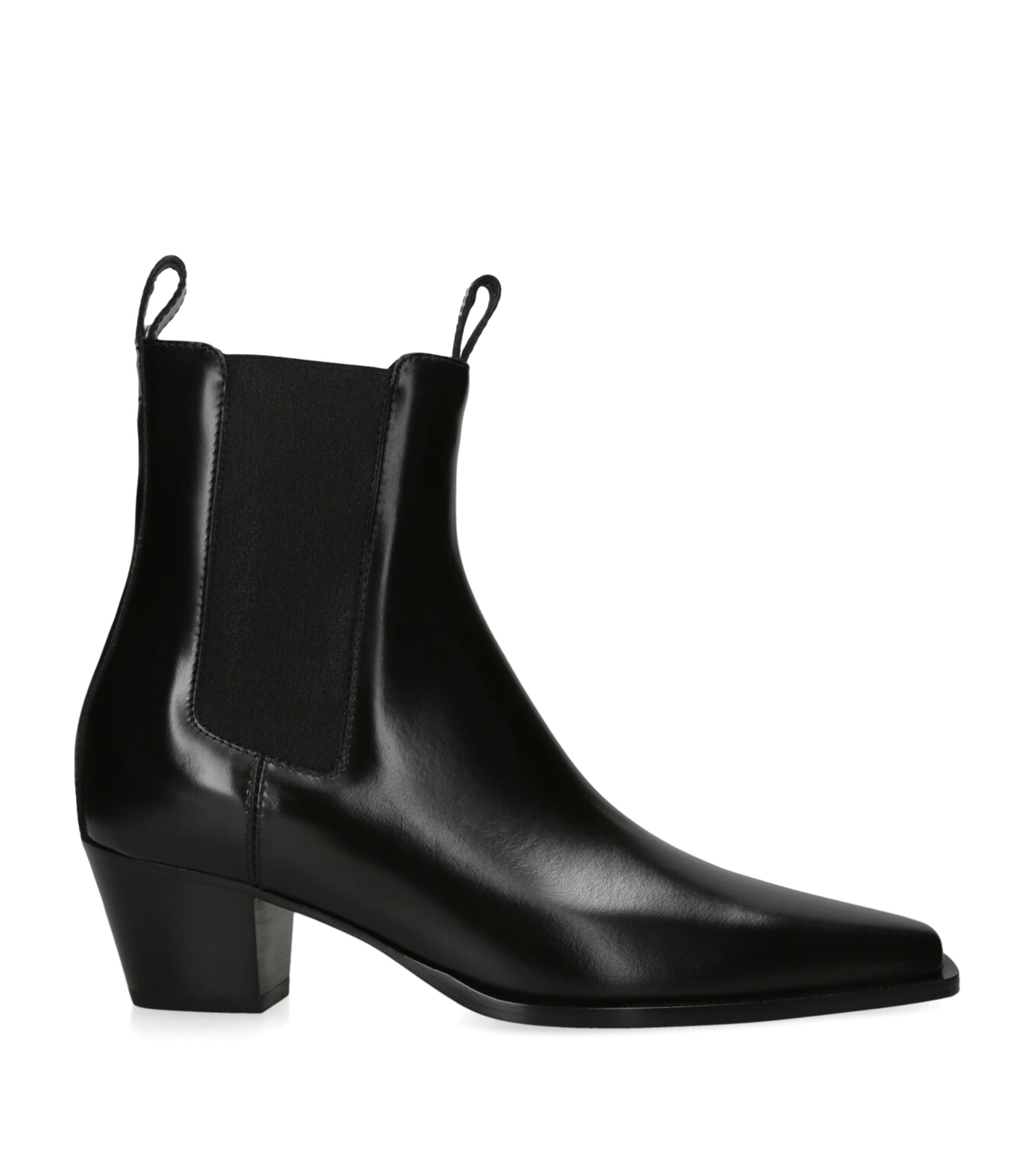 Totême Leather The City Ankle Boots 50 In Black