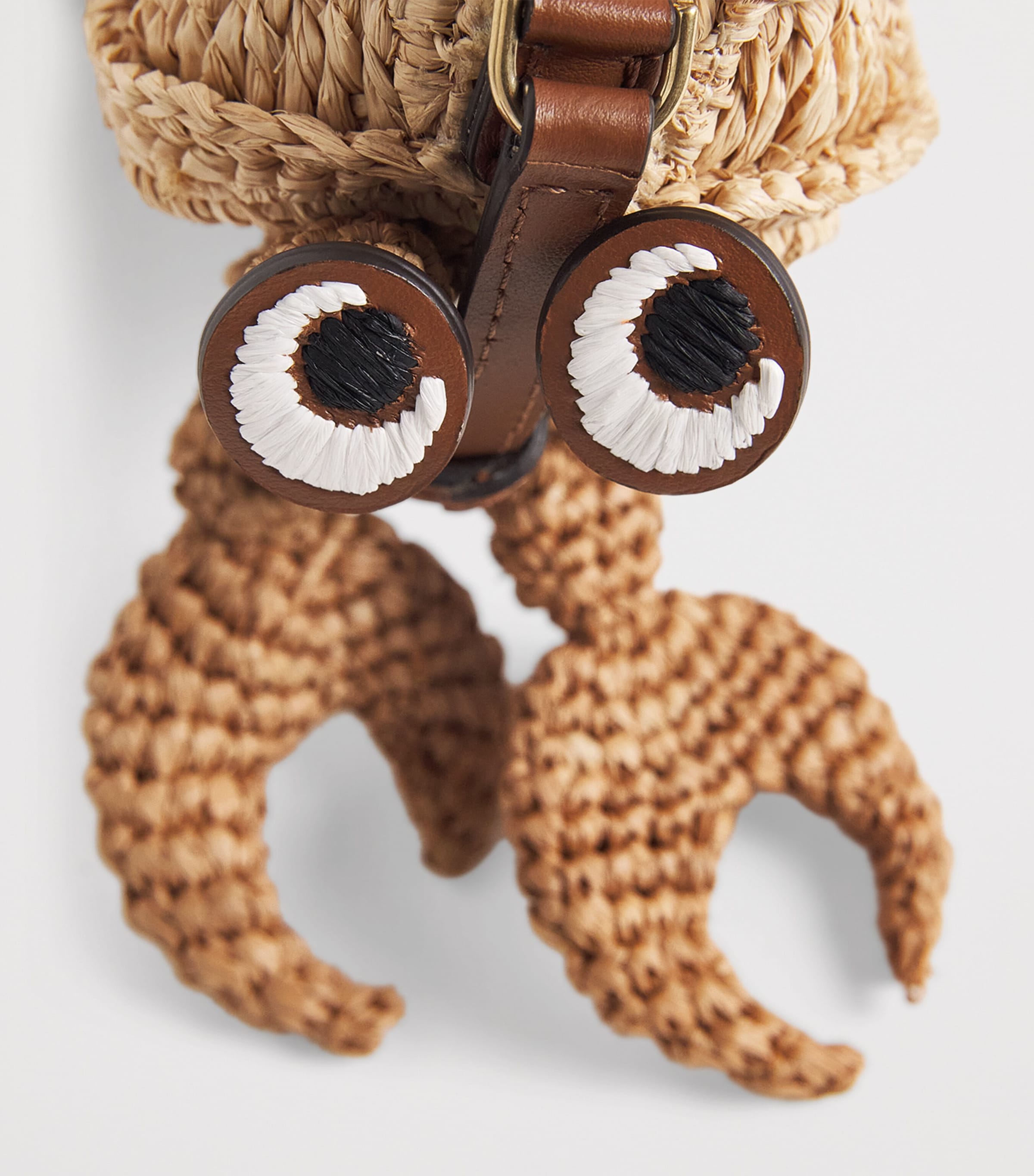Anya Hindmarch Raffia Hermit Crab Cross-Body Bag Natural Raffia Image 8