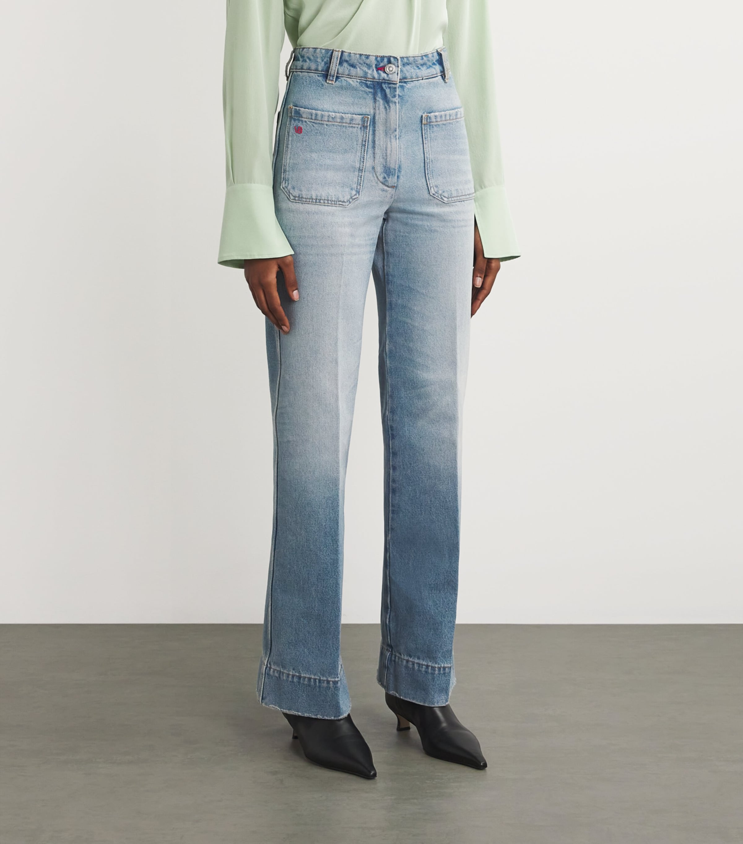 Tapered Alina Straight Jeans PALE BLUE WASH Image 3