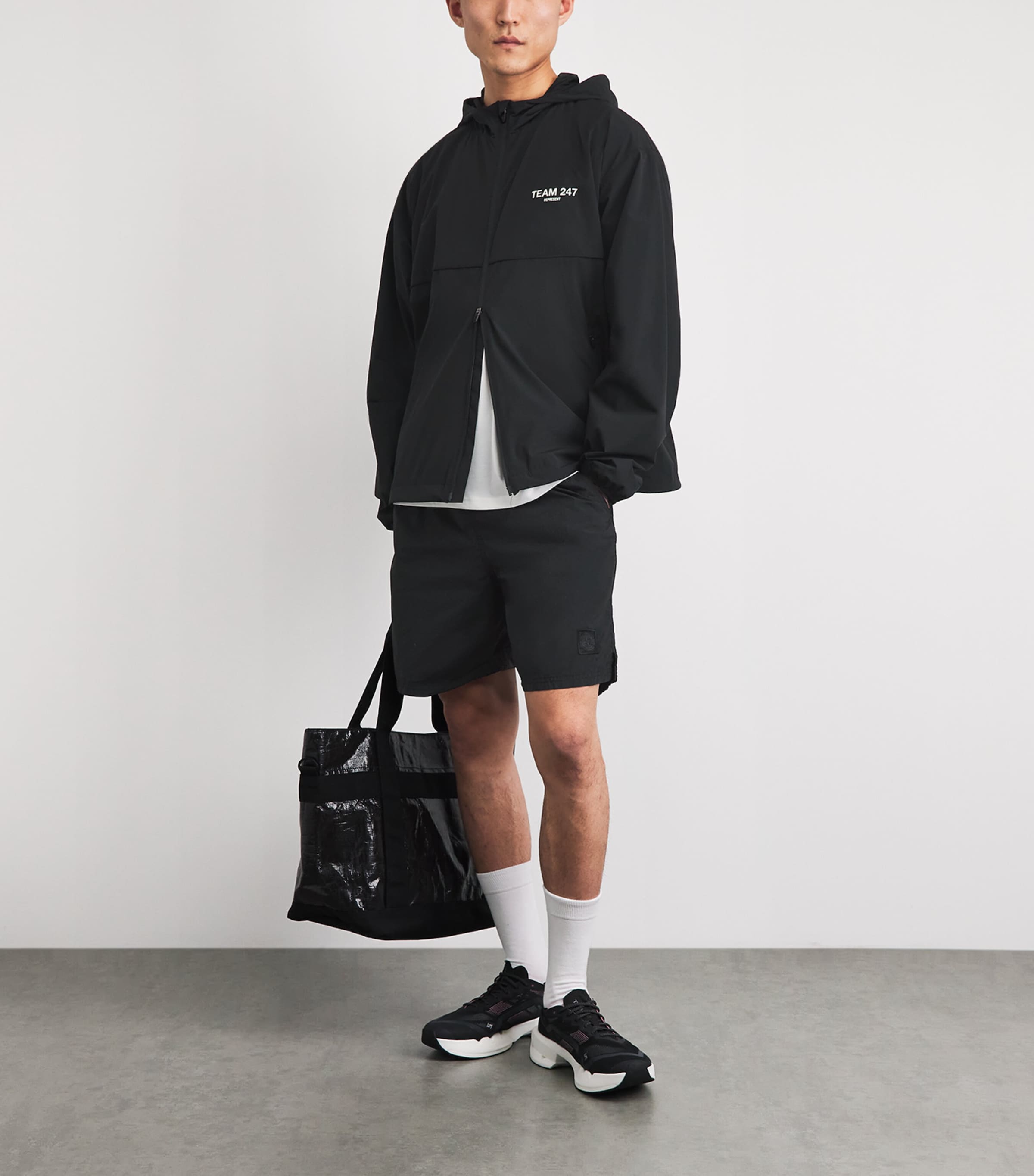 Represent 247 Mens Hooded Team 247 Track Jacket Jet Black Image 2