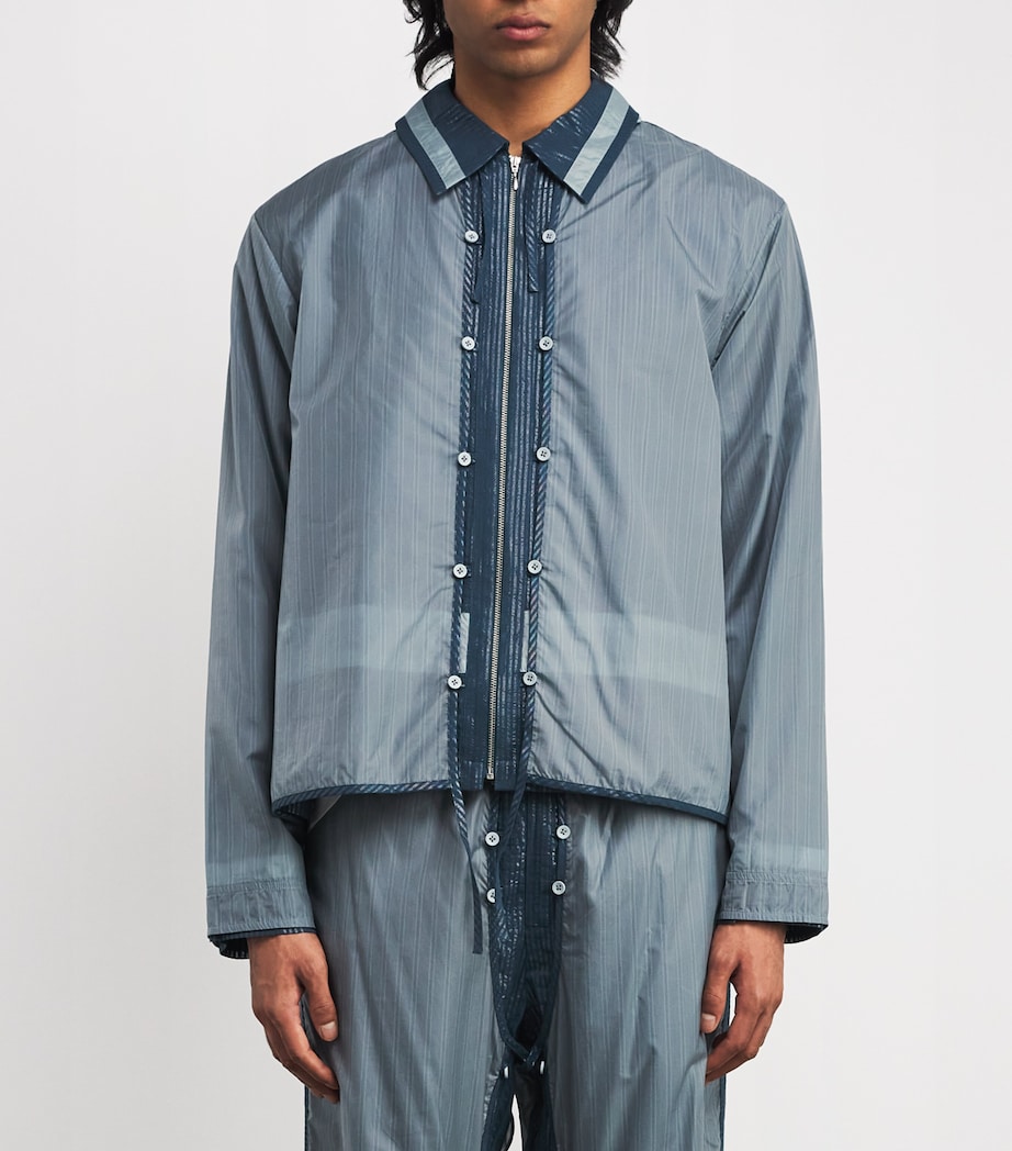 Craig Green Mens Cotton-Blend 2-in-1 Shirt Jacket Blue Image 3