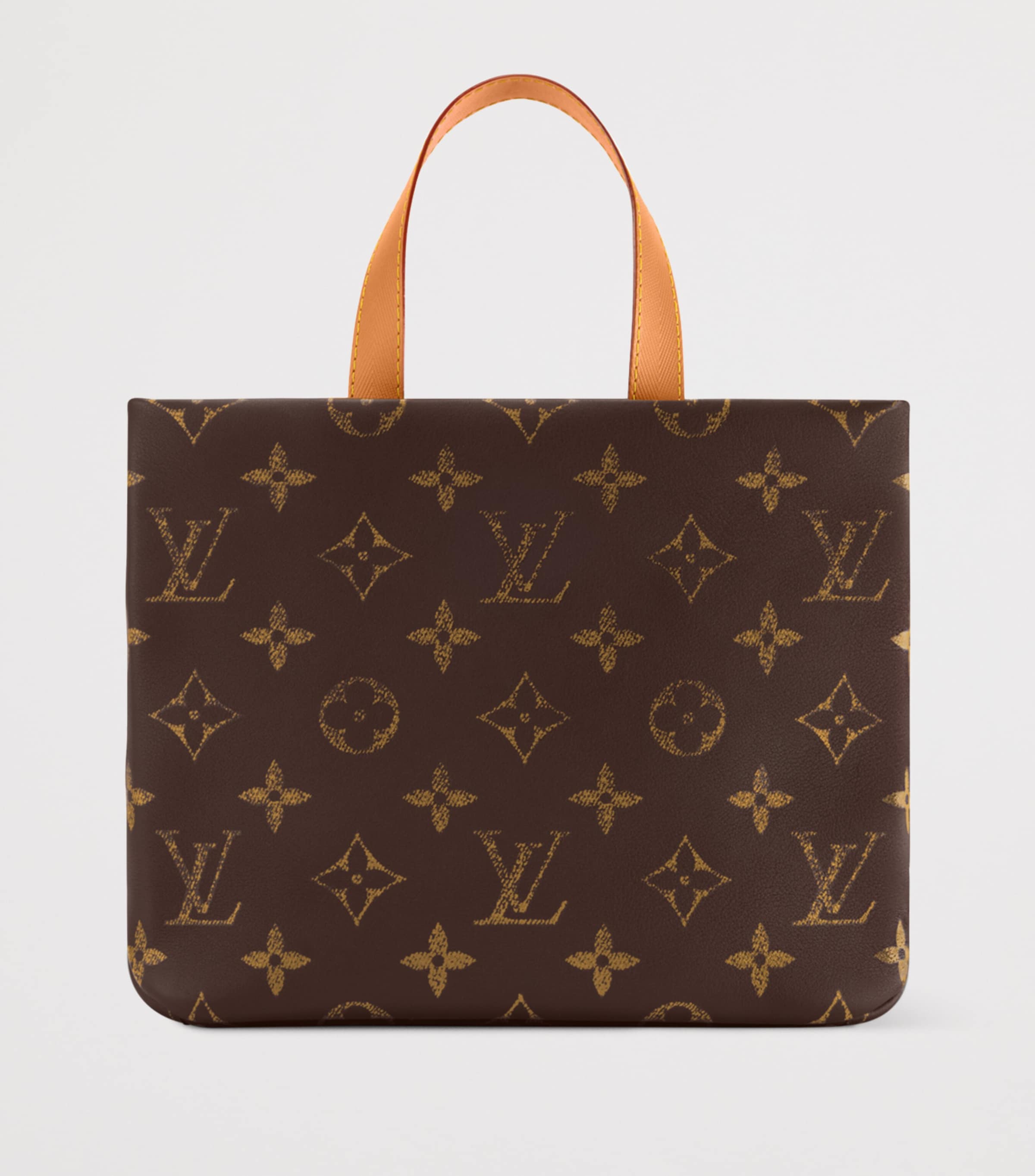 Mini Leather Shopper Tote Bag MONOGRAM Image 4