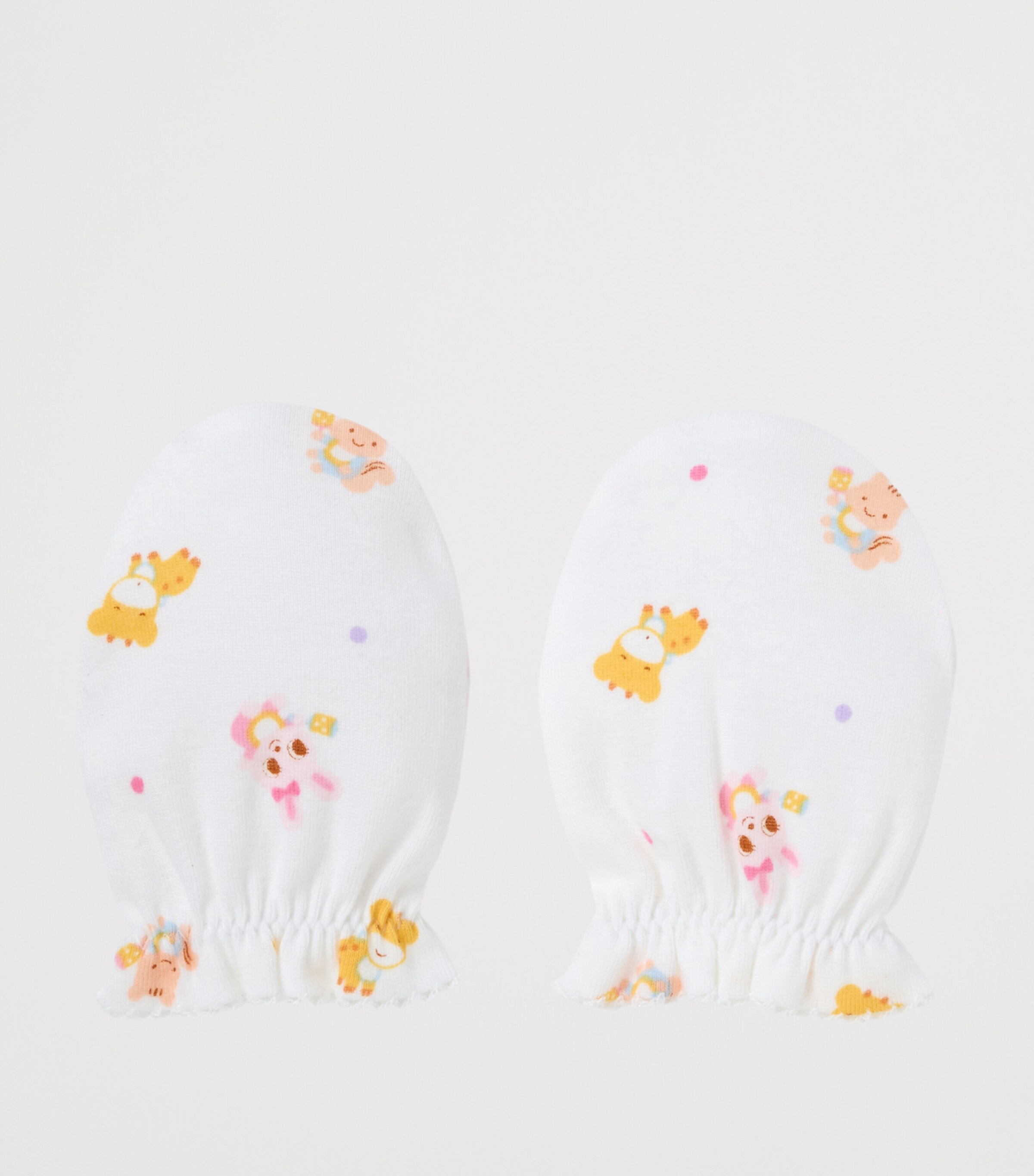 Miki House Cotton Printed Mittens Image 2