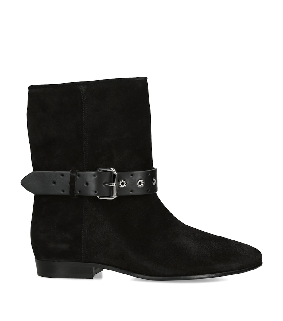 Isabel Marant Suede Reena Ankle Boots Black Image 1