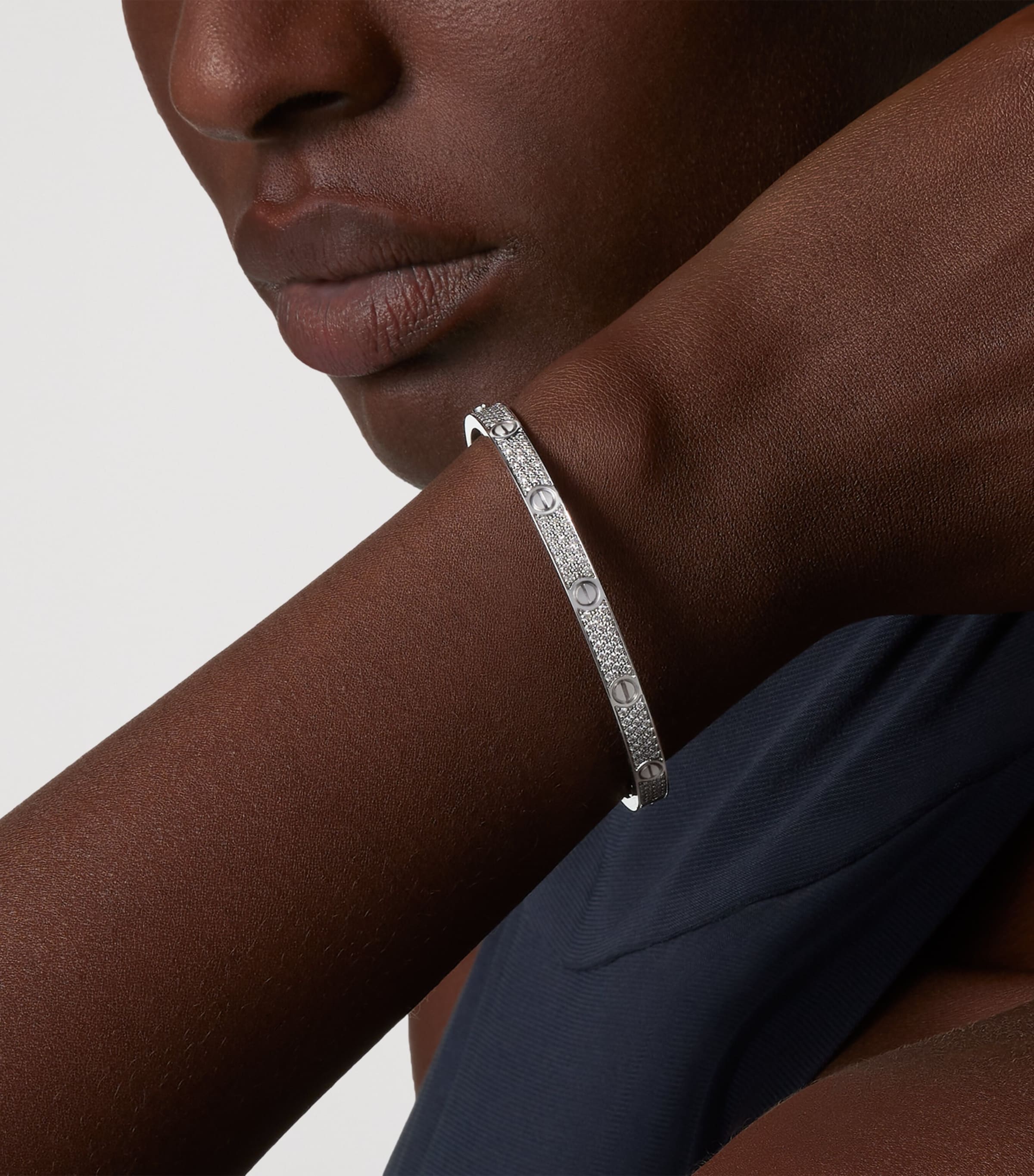 White Gold and Diamond LOVE Bracelet WHITE GOLD Image 2