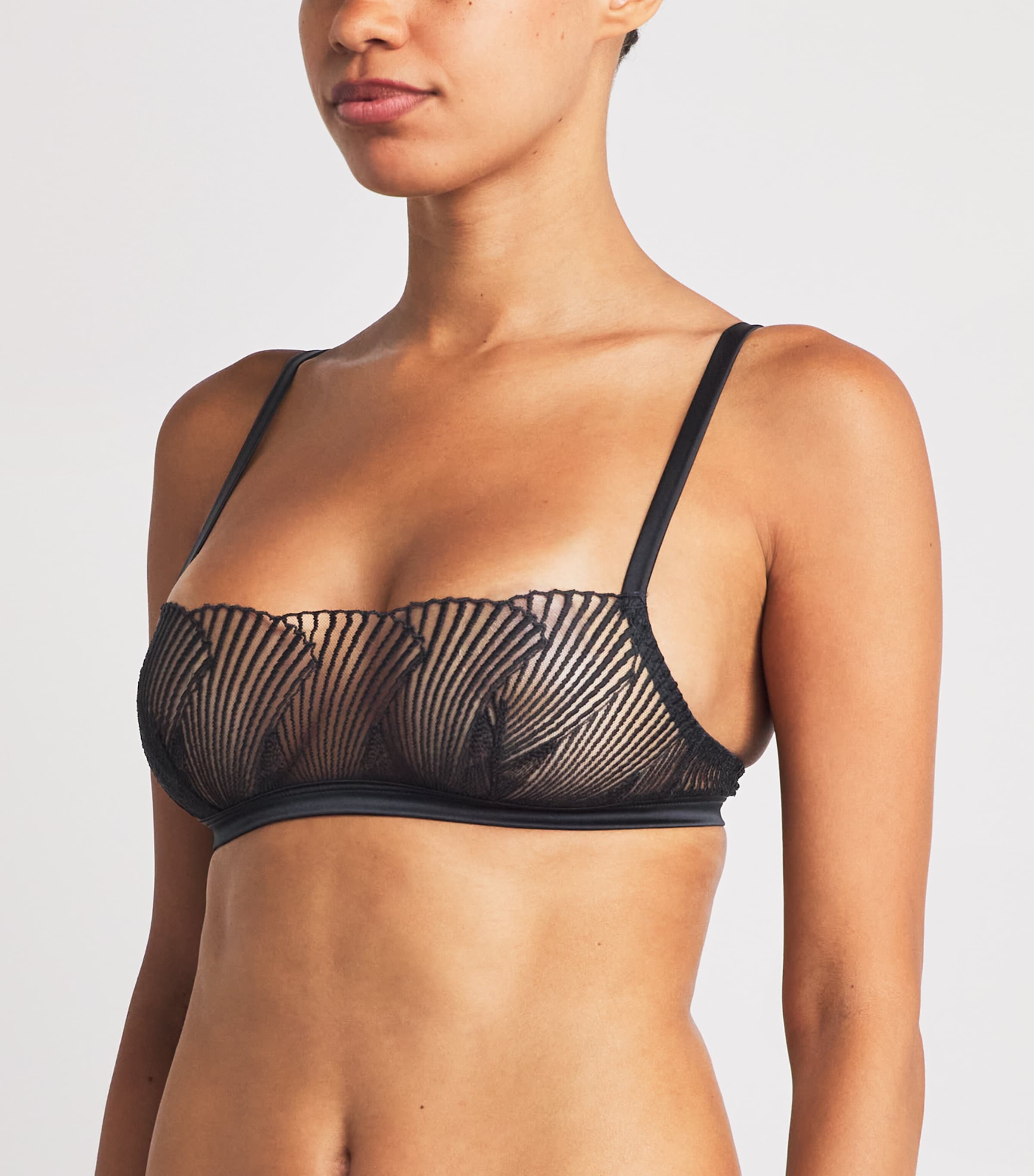 Coco De Mer Womens Athena Bandeau Bra Black Image 2