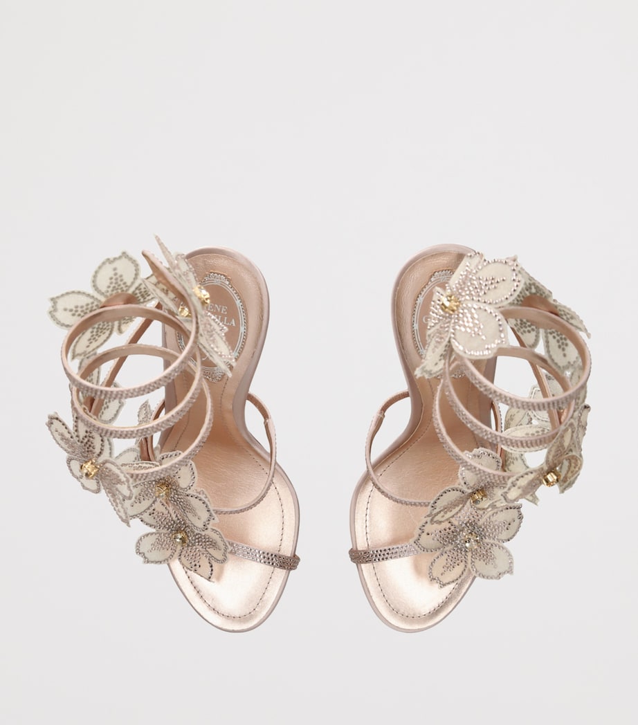 Satin Floral Cleo Sandals 105 PINK Image 4